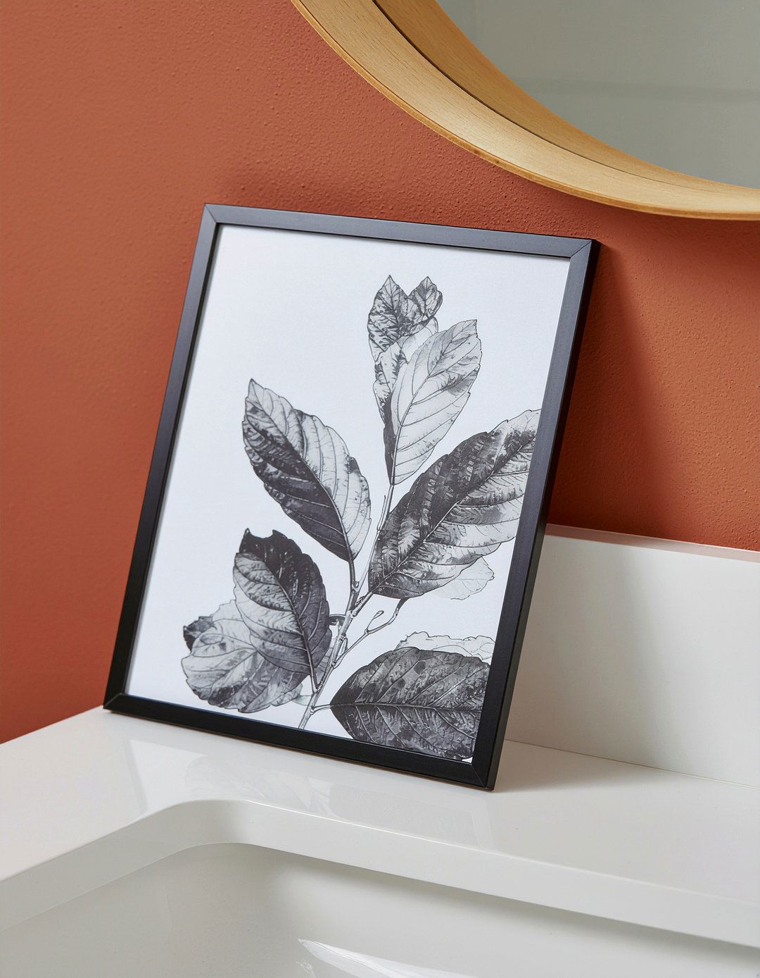 Small framed art - 30 bathroom countertop styling ideas