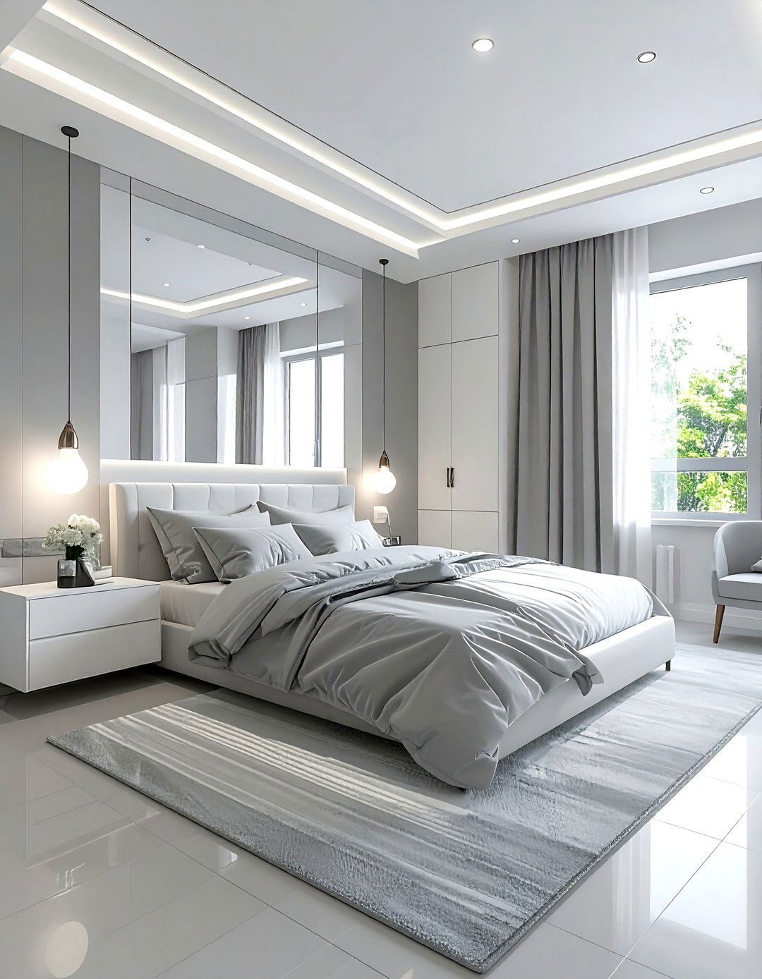 Small gray and white bedroom - 30 gray and white bedroom ideas