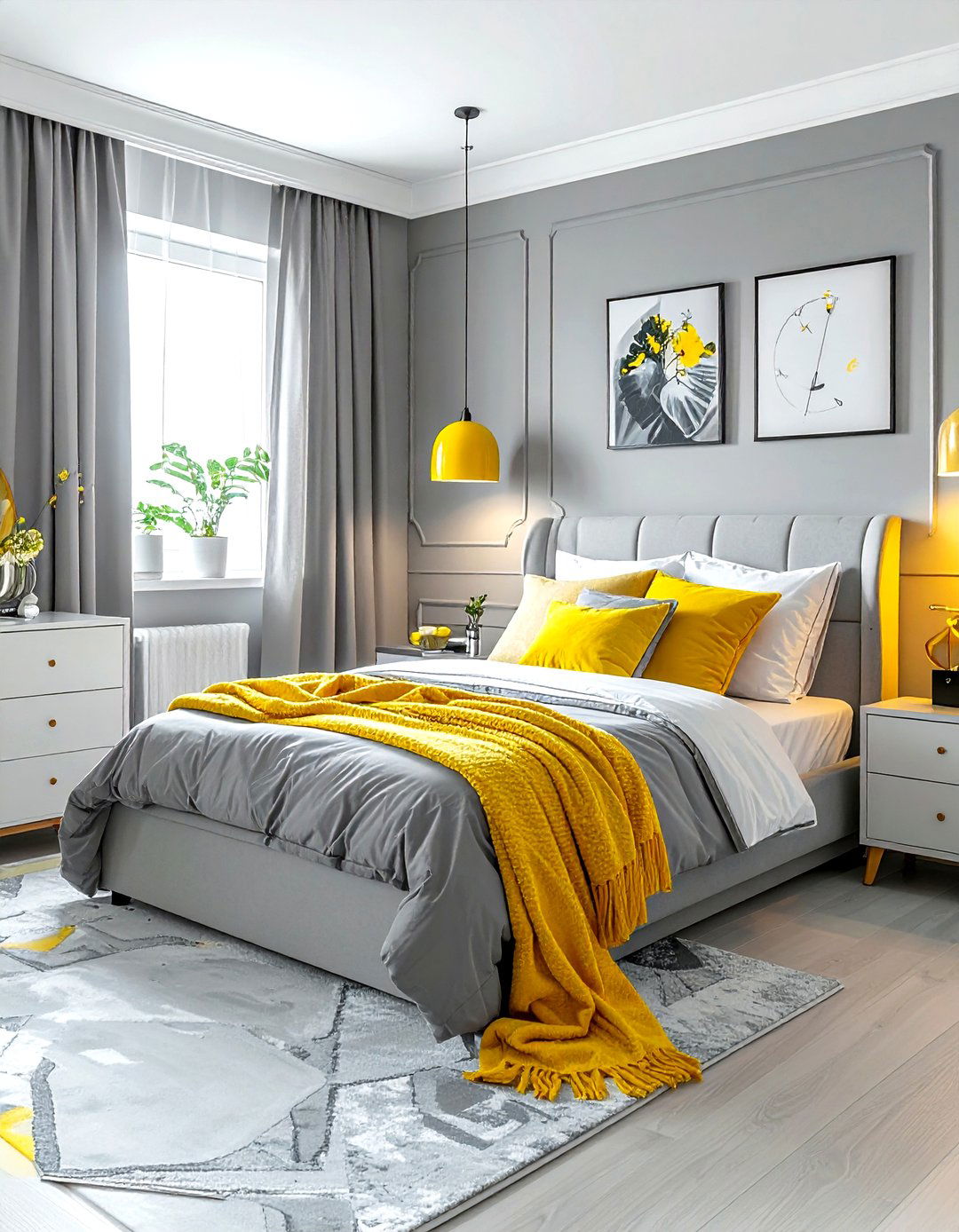 Small gray and yellow bedroom - 30 gray and yellow bedroom ideas