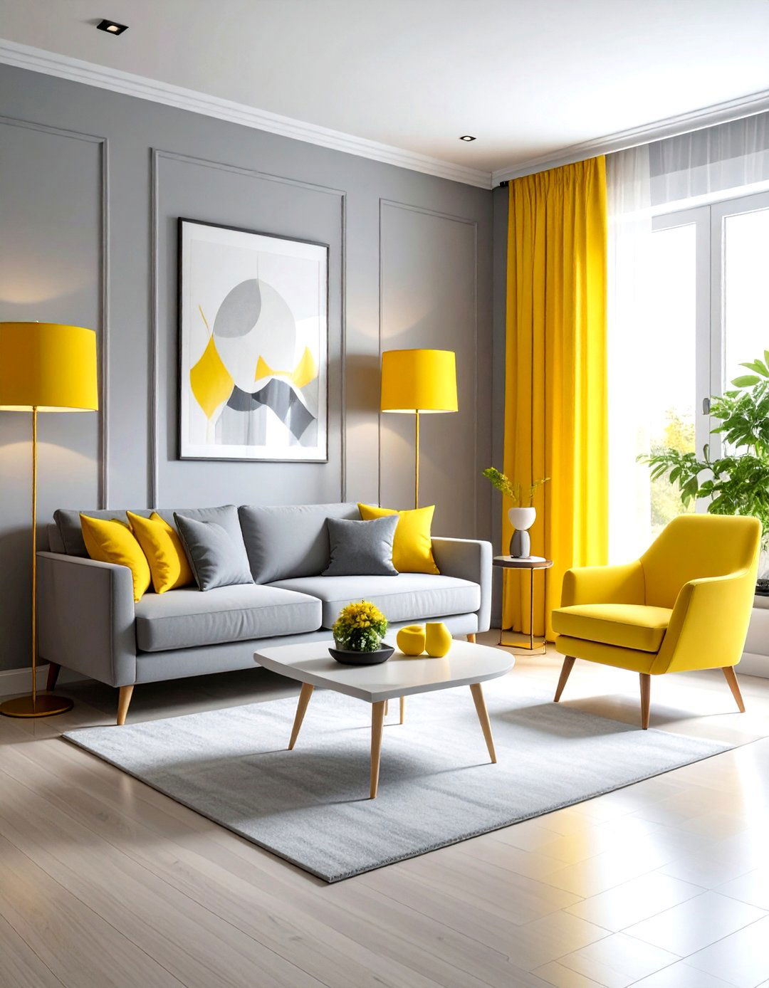 Small gray and yellow living room - 30 gray and yellow living room ideas