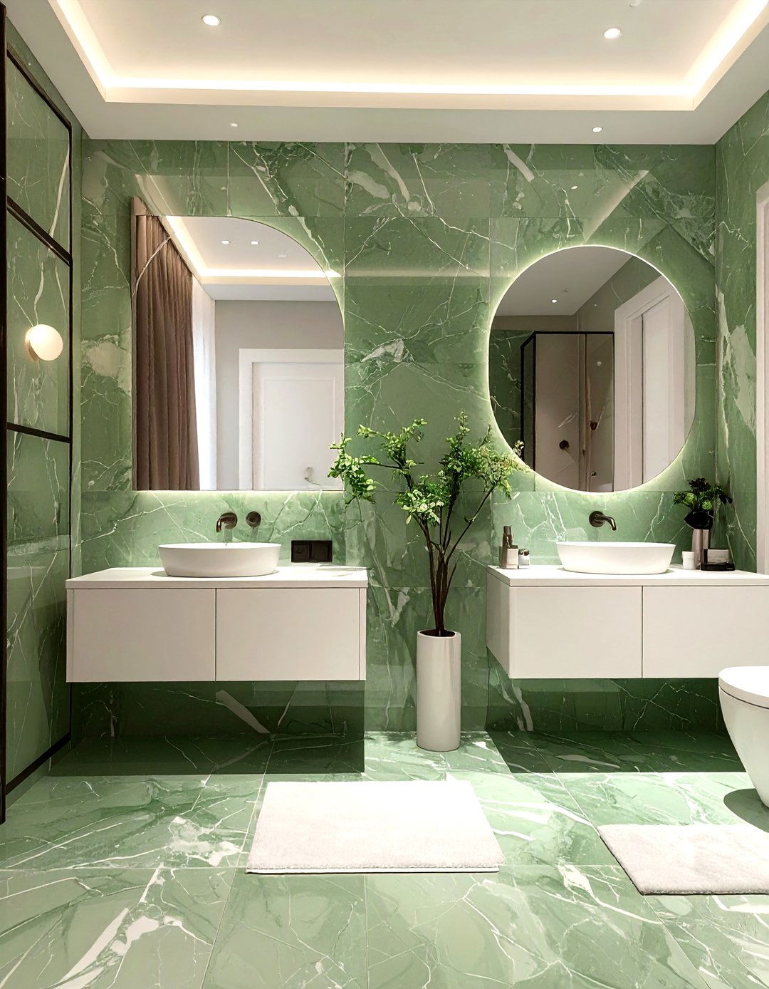 Small green marble bathroom - 30 green marble bathroom ideas