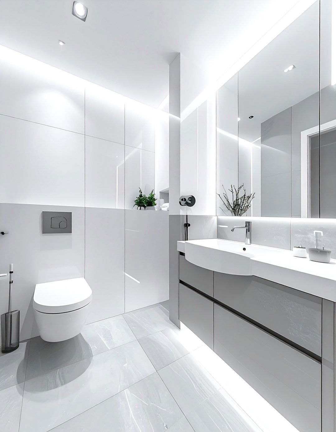 Small grey and white bathroom - 30 grey and white bathroom ideas