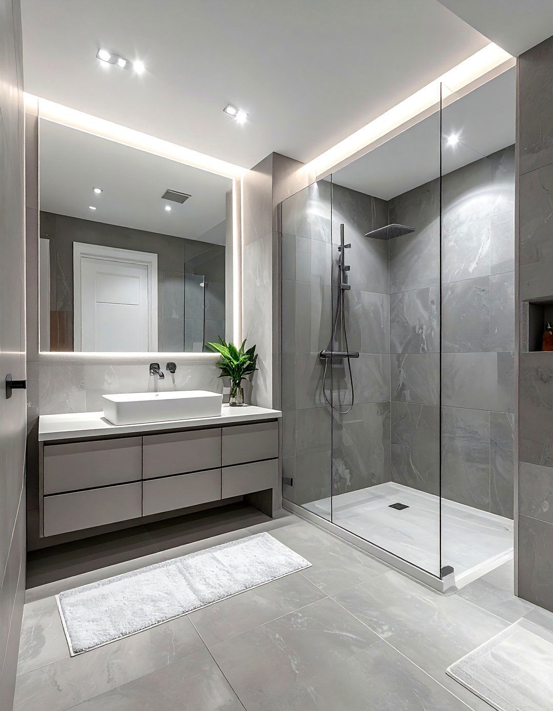 Small grey bathroom - 30 grey bathroom decor ideas