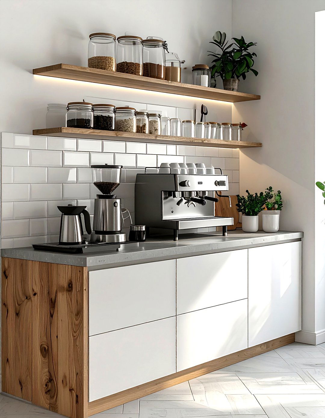 Small kitchen coffee station - 30 kitchen coffee bar ideas