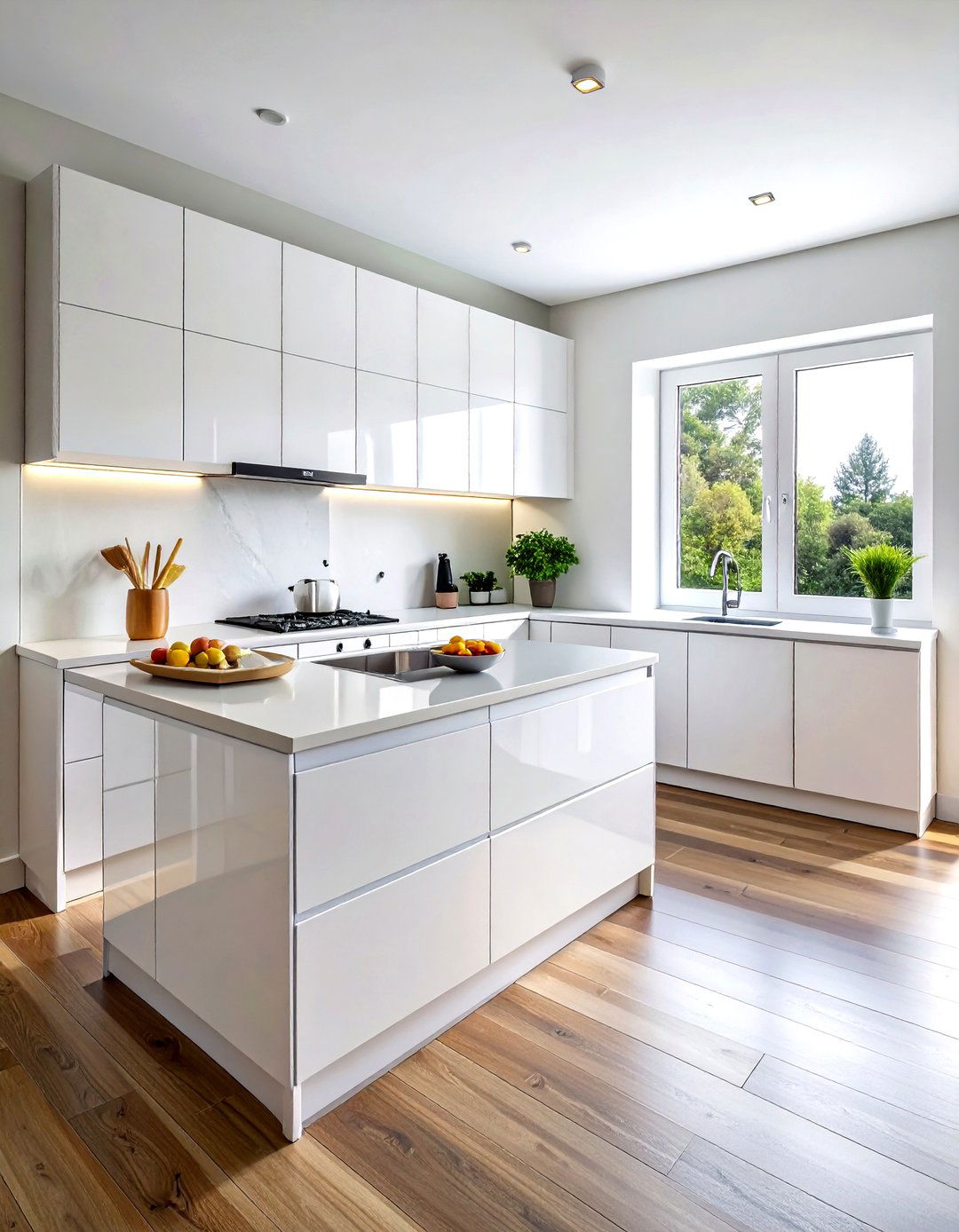 Small kitchen slab cabinets - 30 flat panel kitchen cabinet ideas