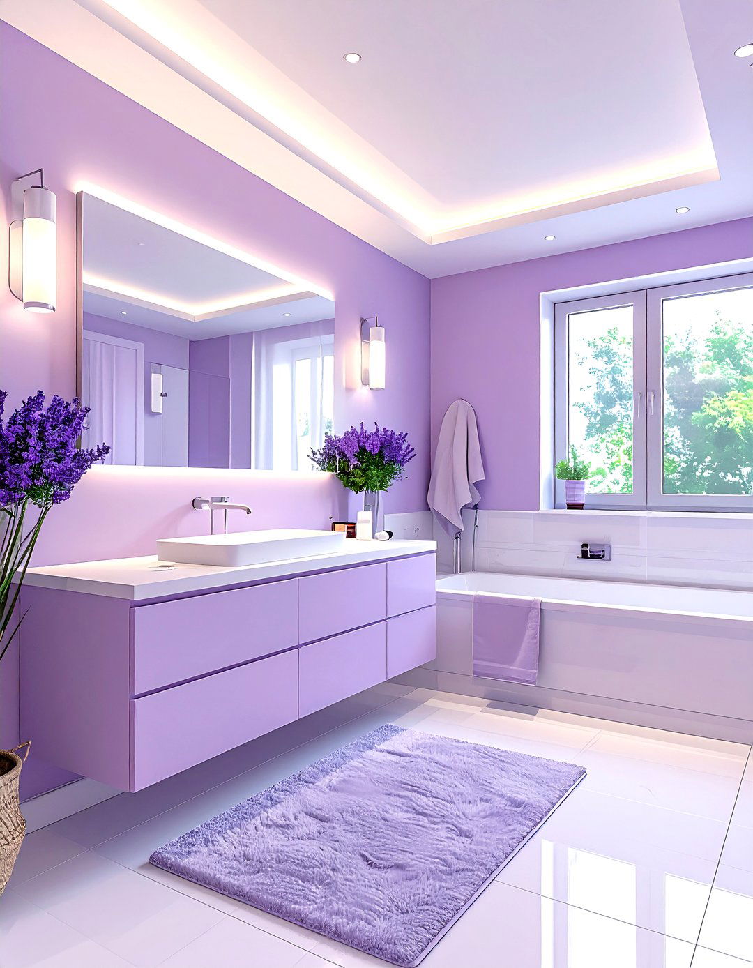 Small lavender bathroom - 30 lavender bathroom color schemes