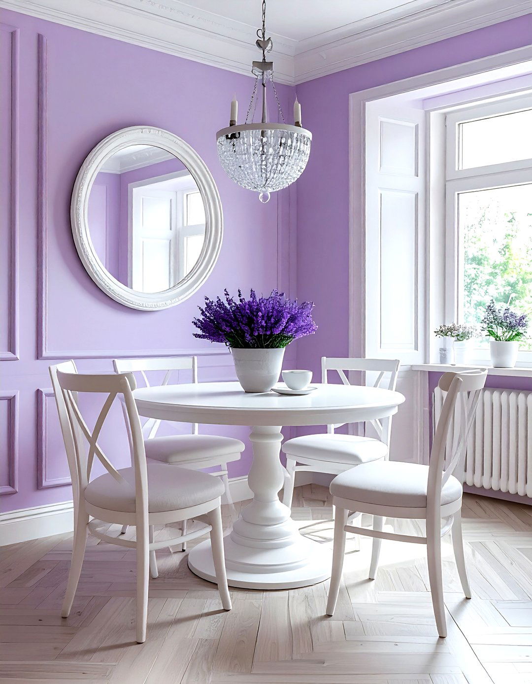 Small lavender dining room - 30 lavender and white dining room ideas