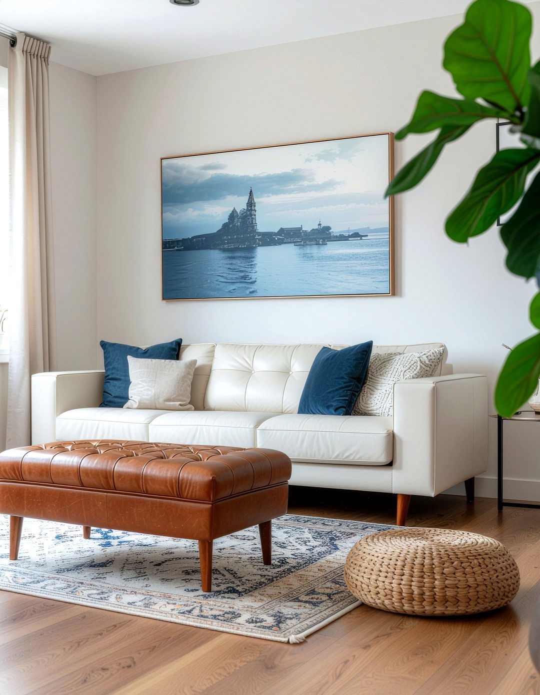 Small leather living room - 30 leather living room ideas