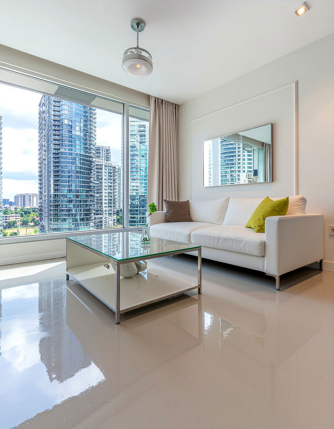 Small living room concrete floor - 30 polished concrete living room ideas