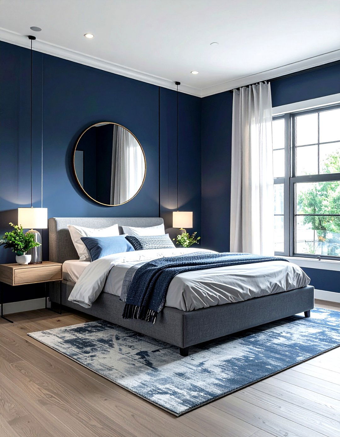 Small navy bedroom layout - 30 modern navy bedroom ideas
