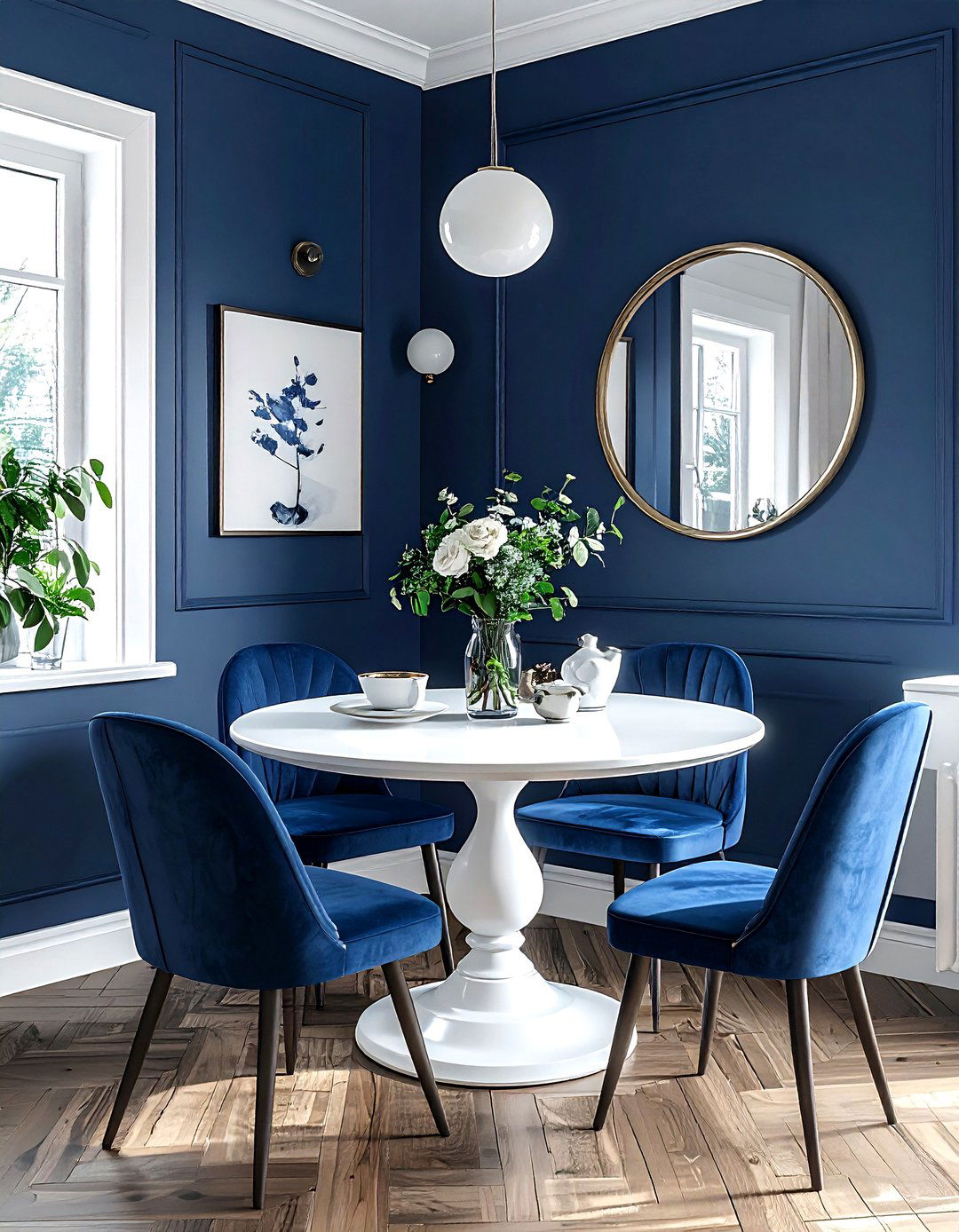 Small navy dining room - 30 navy dining room design ideas