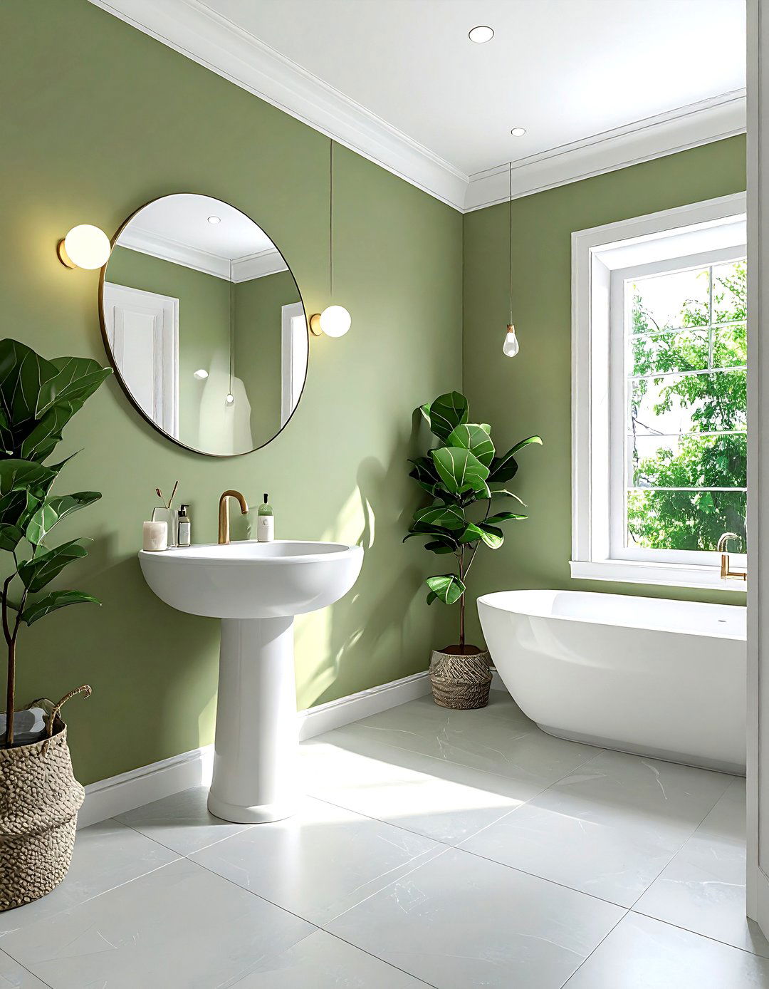 Small olive green bathroom - 30 olive green bathroom ideas