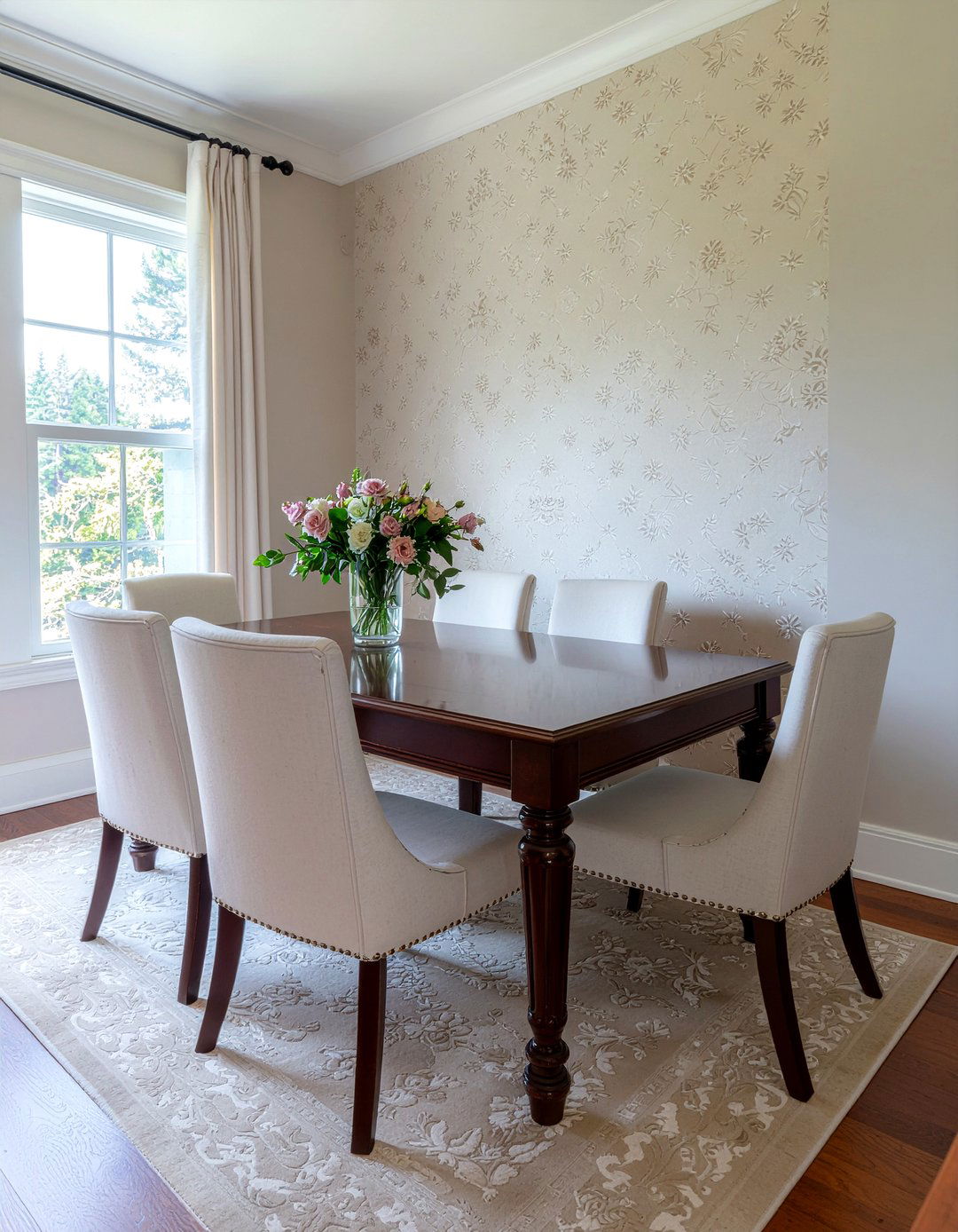 Small pattern geometric wallpaper - 30 geometric wallpaper dining room ideas