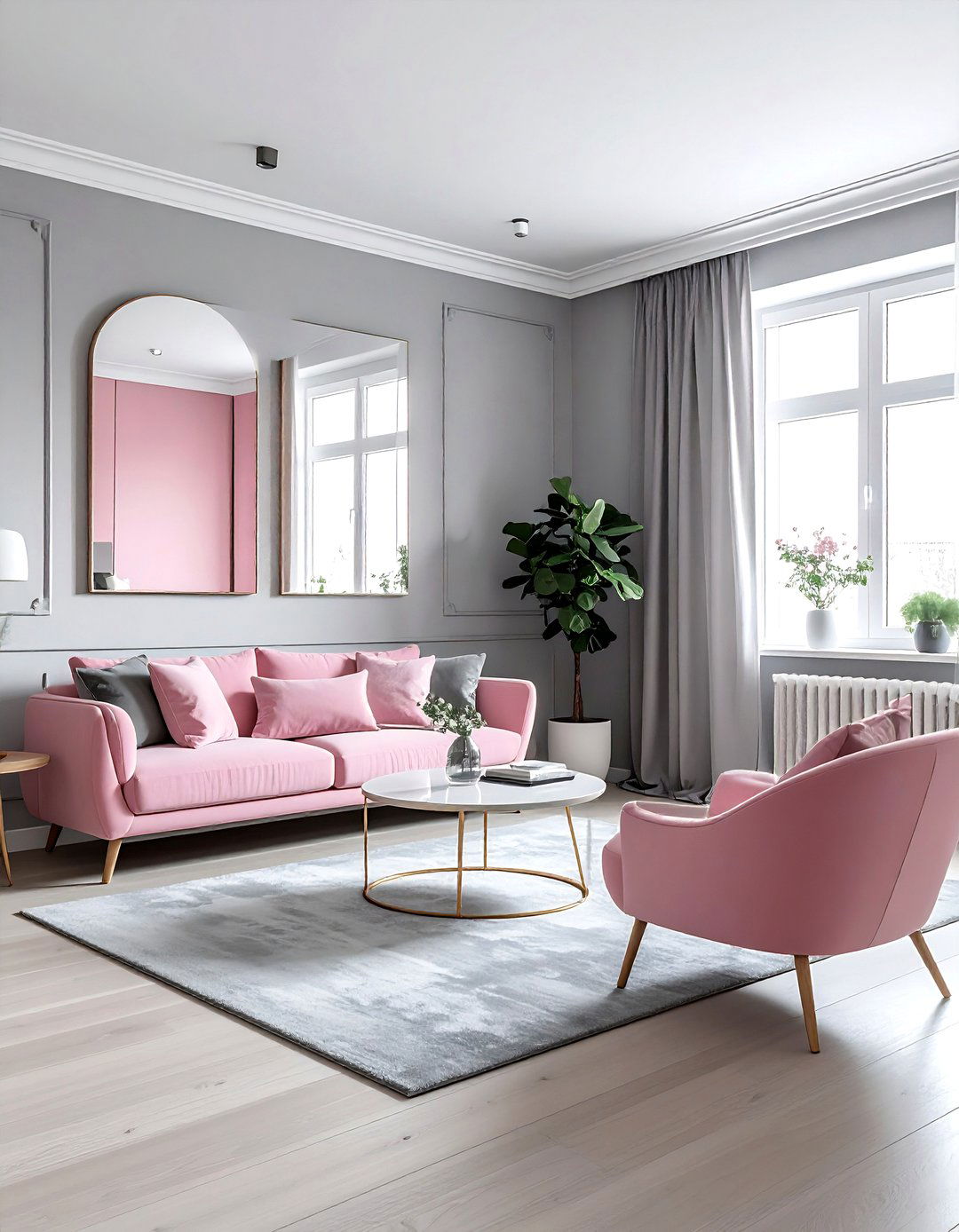 Small pink and gray living room - 30 pink gray living room ideas