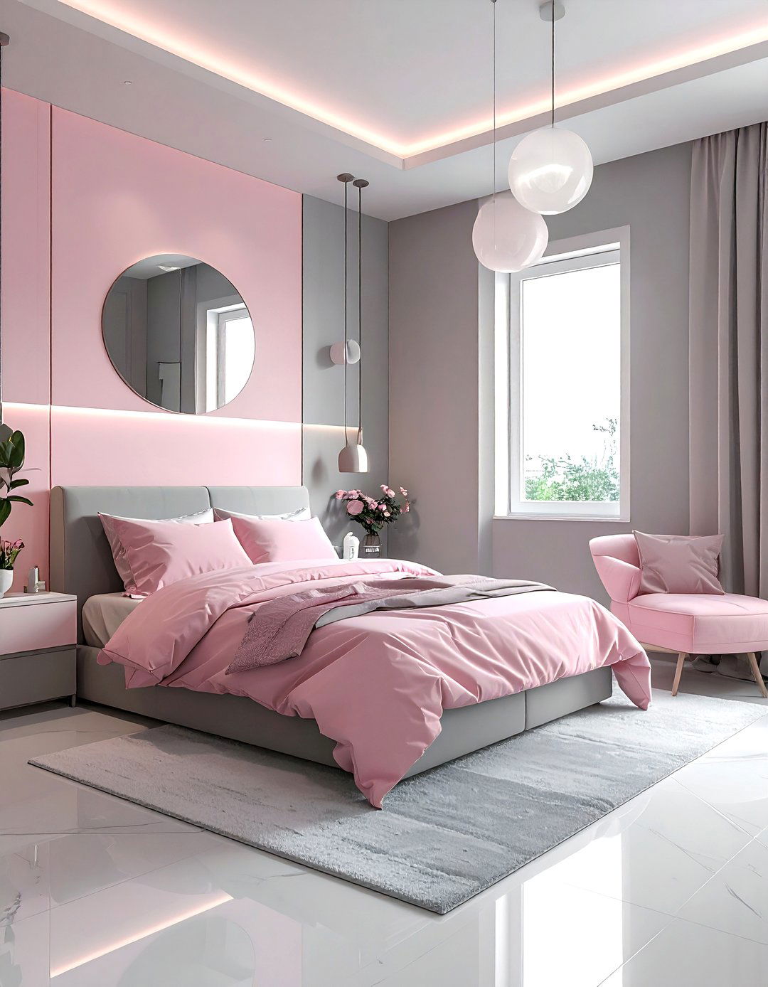 Small pink gray bedroom layout - 30 pink gray bedroom ideas