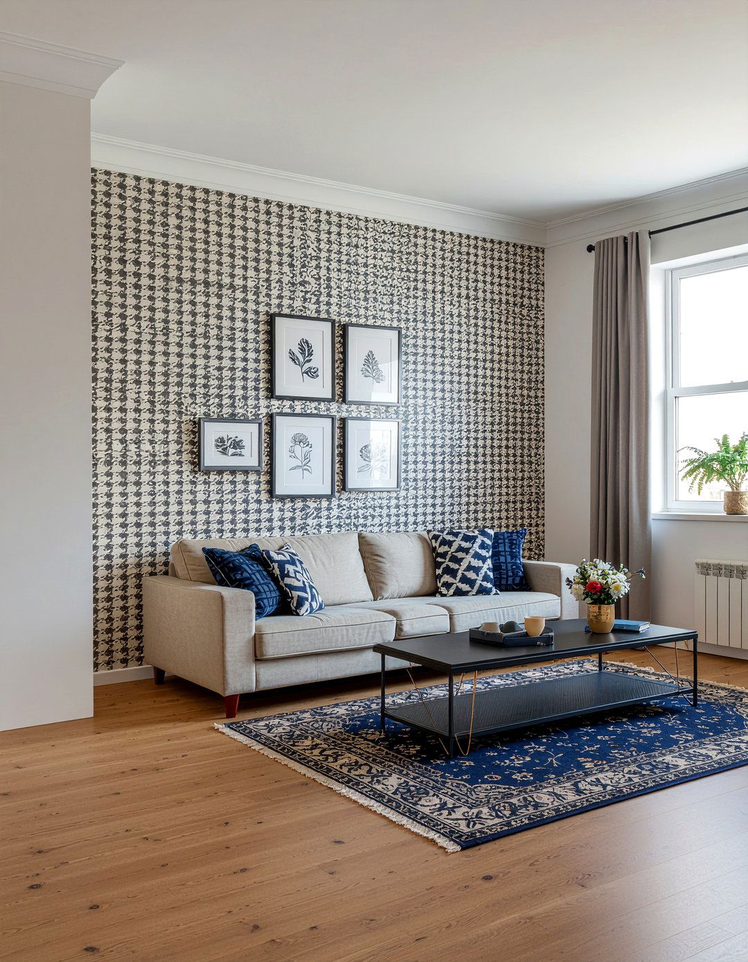 Small print geometric wallpaper - 30 living room geometric wallpapers