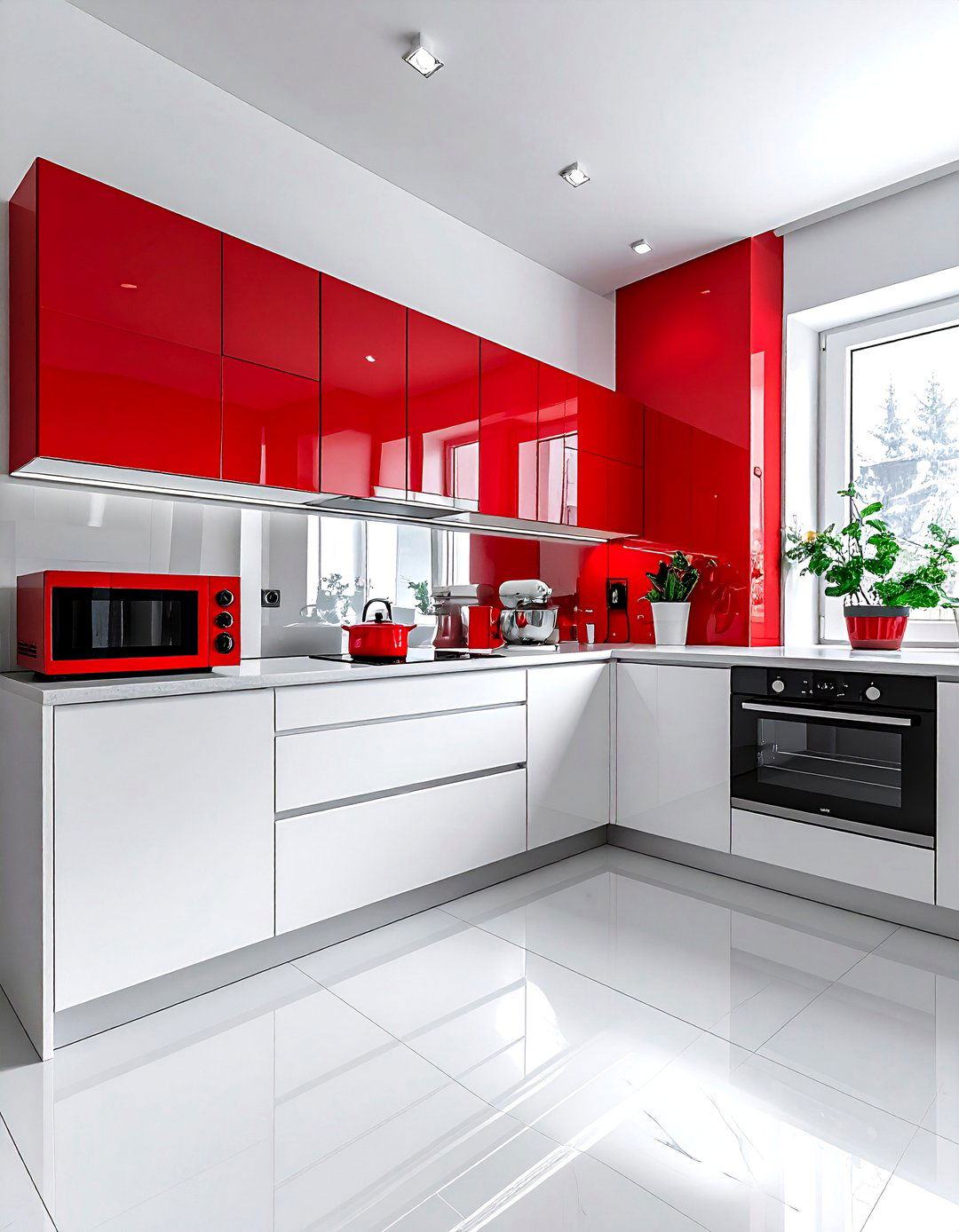 Small red and white kitchen - 30 red and white kitchen ideas
