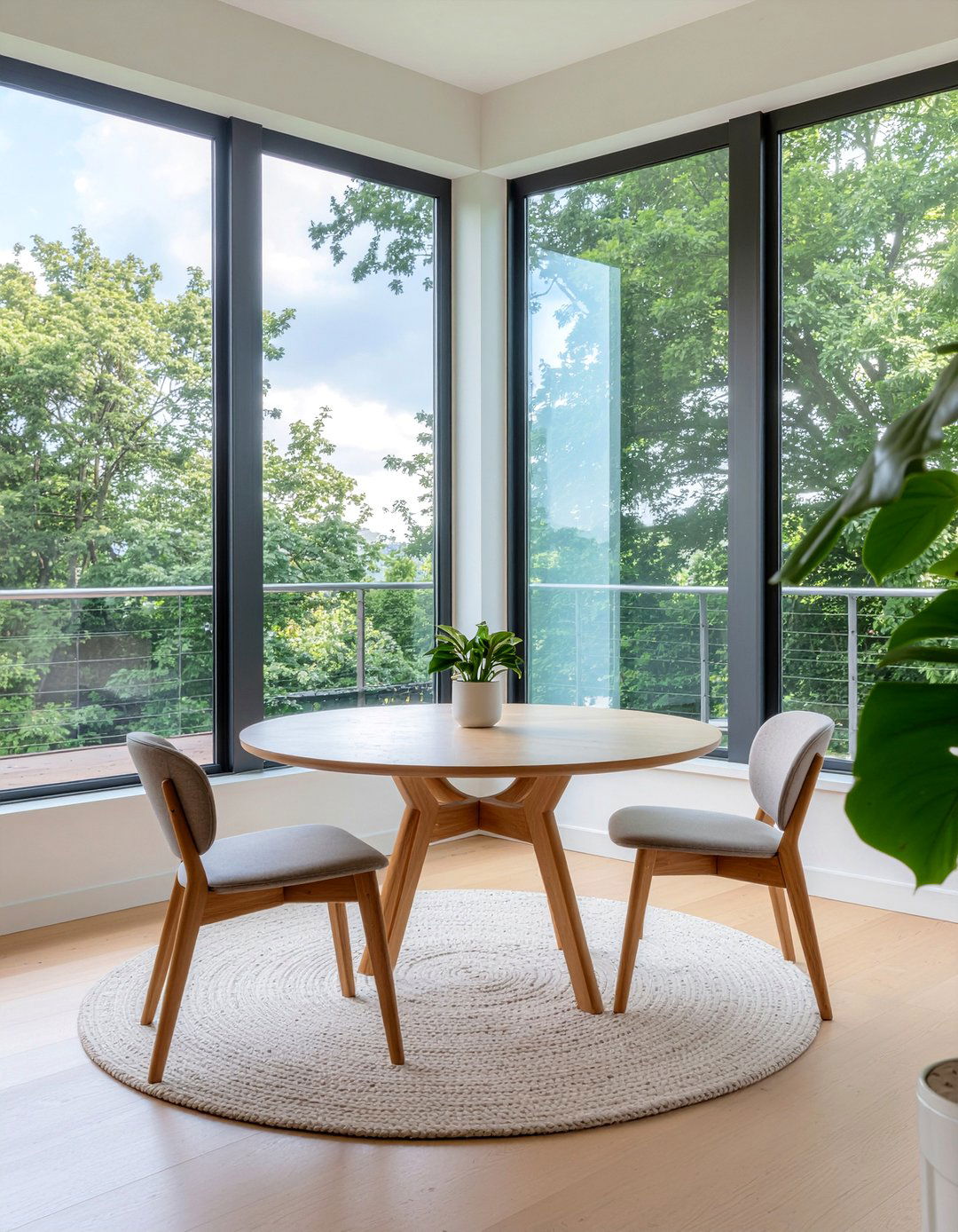 Small round dining table rug - 30 round rug dining room ideas