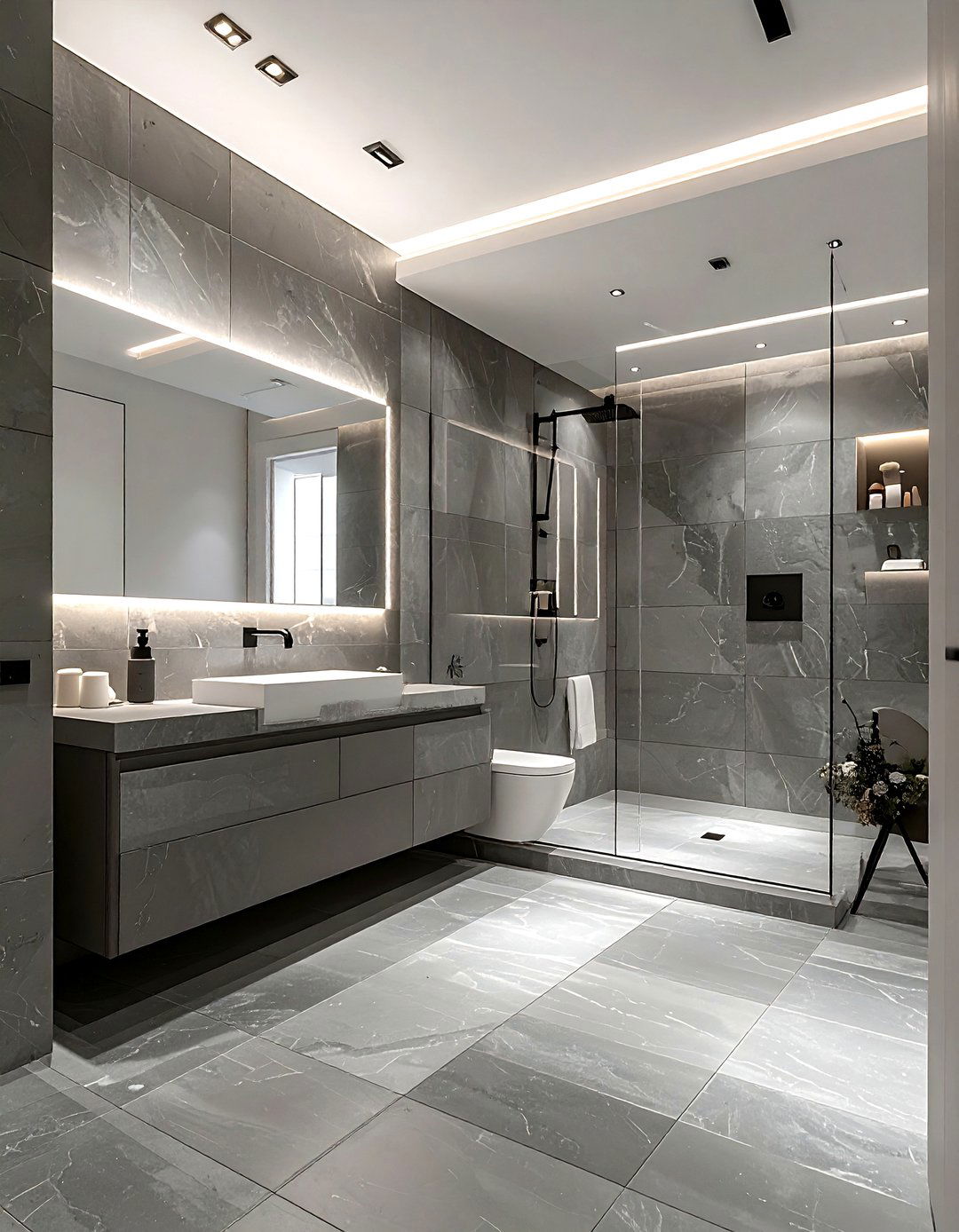 Small slate bathroom - 30 slate bathroom ideas