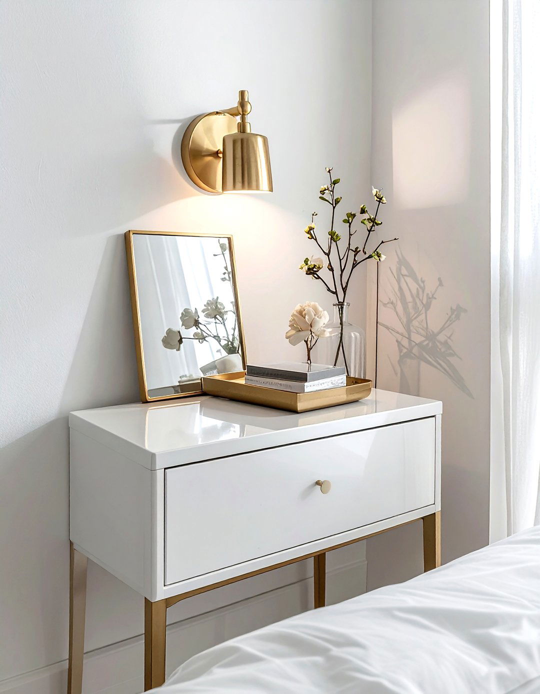 Small space nightstand styling - 30 nightstand vignette ideas