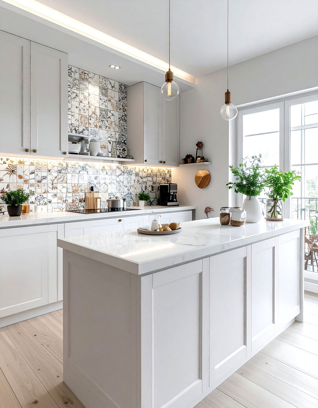 Small square zellige tile - 30 zellige tile kitchen backsplash ideas