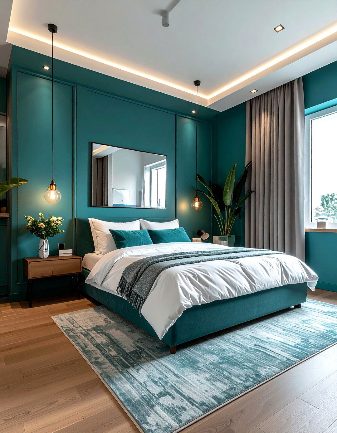 Small teal bedroom - 30 contemporary teal bedroom ideas