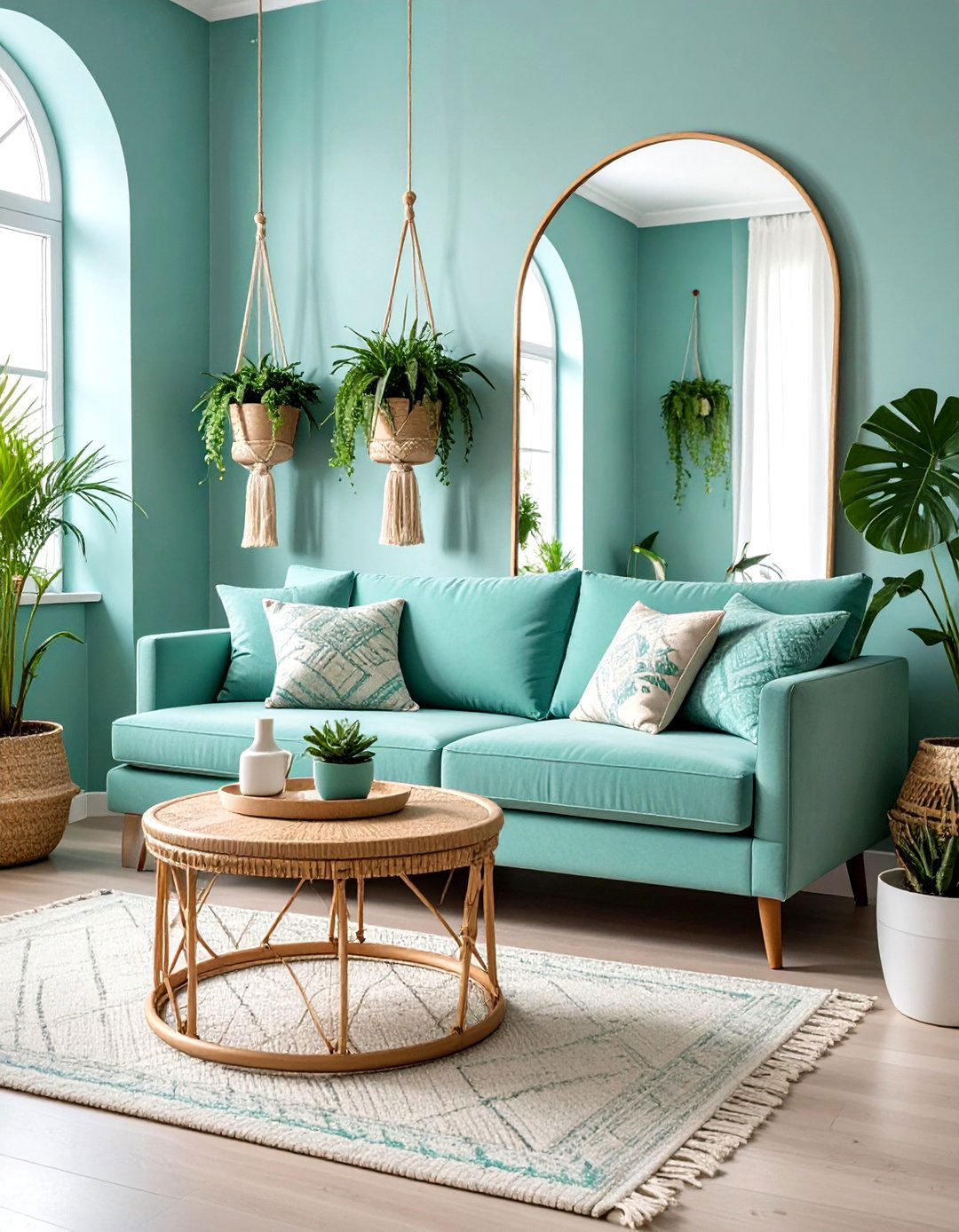 Small teal boho living room - 30 bohemian teal living room ideas