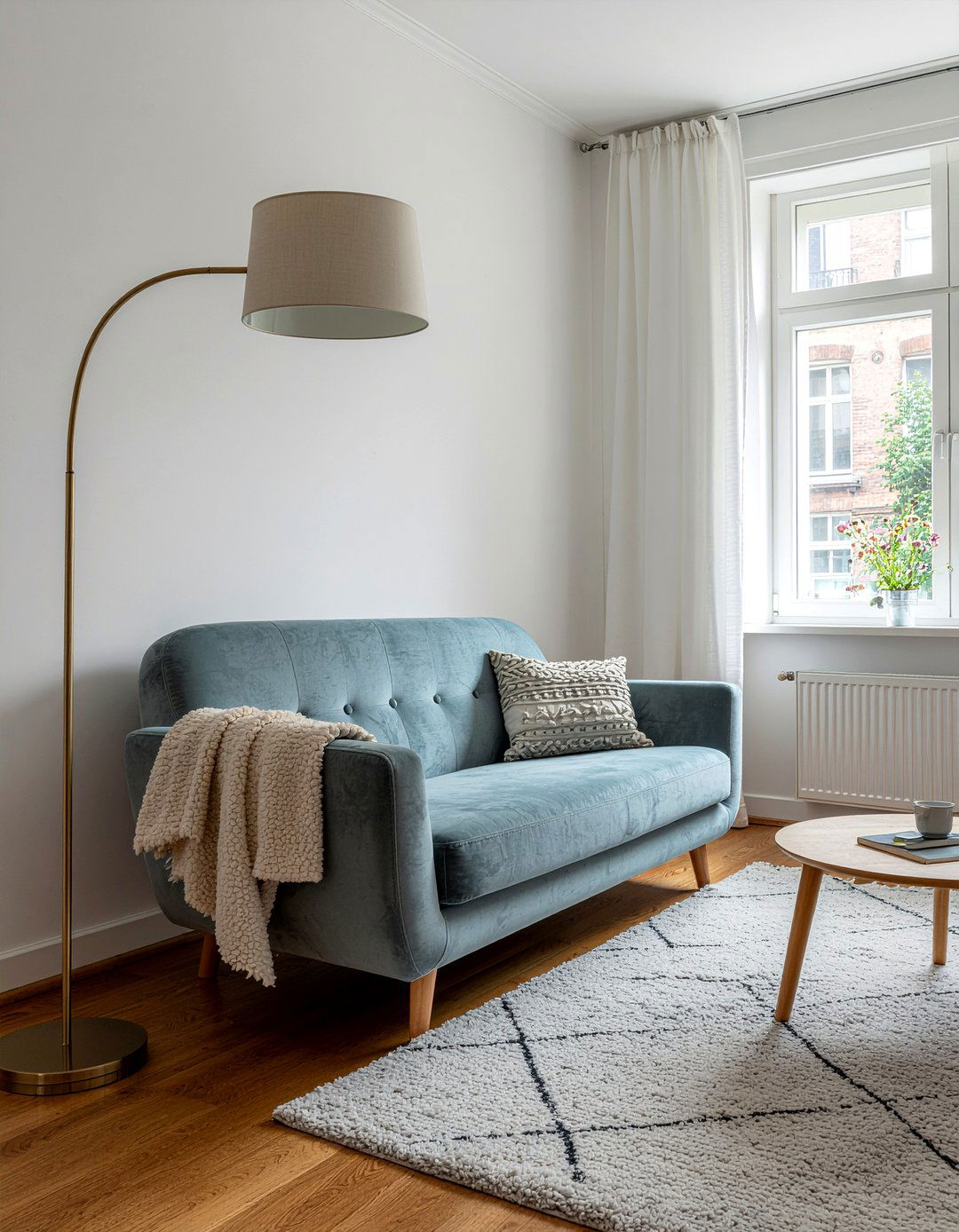 Small velvet loveseat - 30 velvet sofa living room ideas