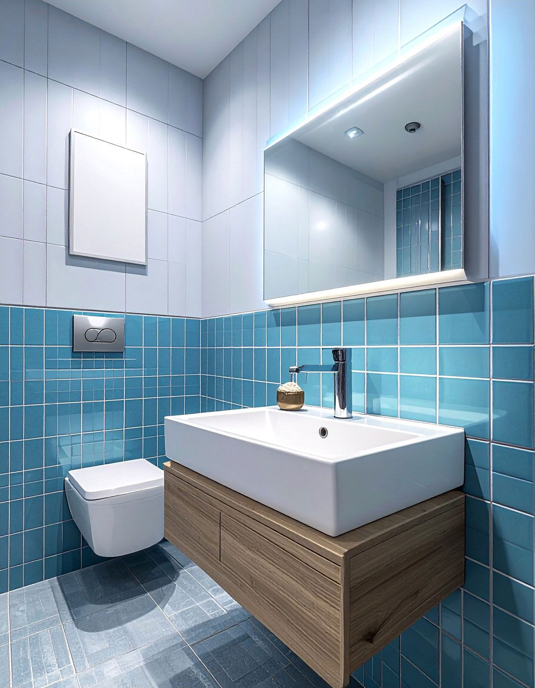 Small wall mounted sink - 30 water closet ideas