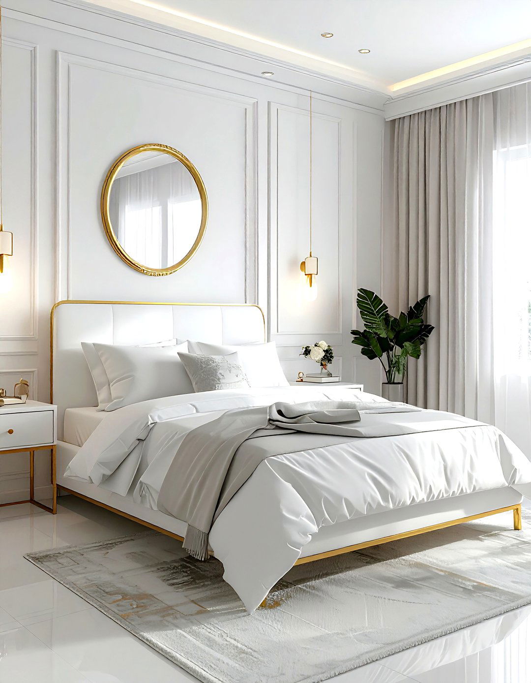 Small white gold bedroom - 30 gold and white bedroom ideas