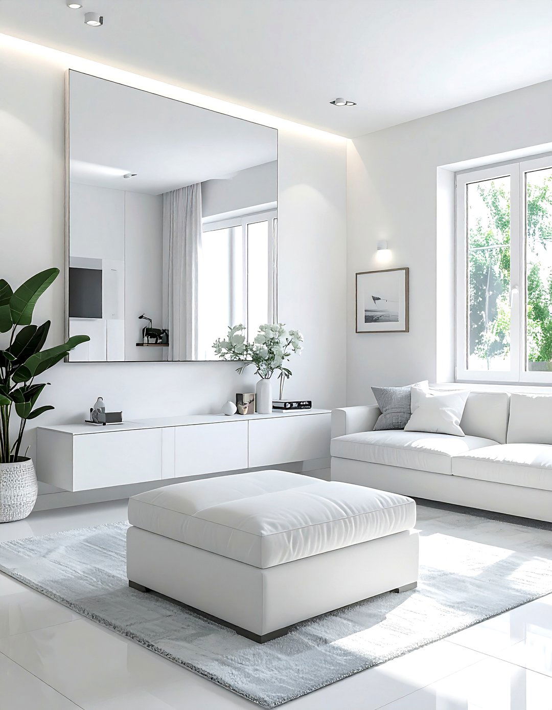 Small white living room - 30 minimalist white living room ideas