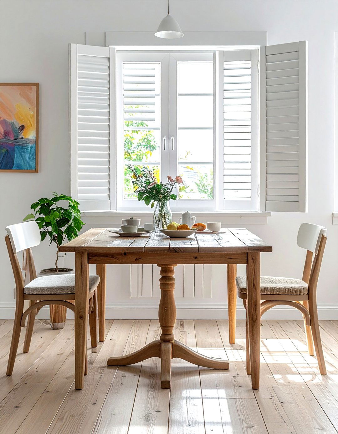 Small window shutters - 30 dining room shutter ideas