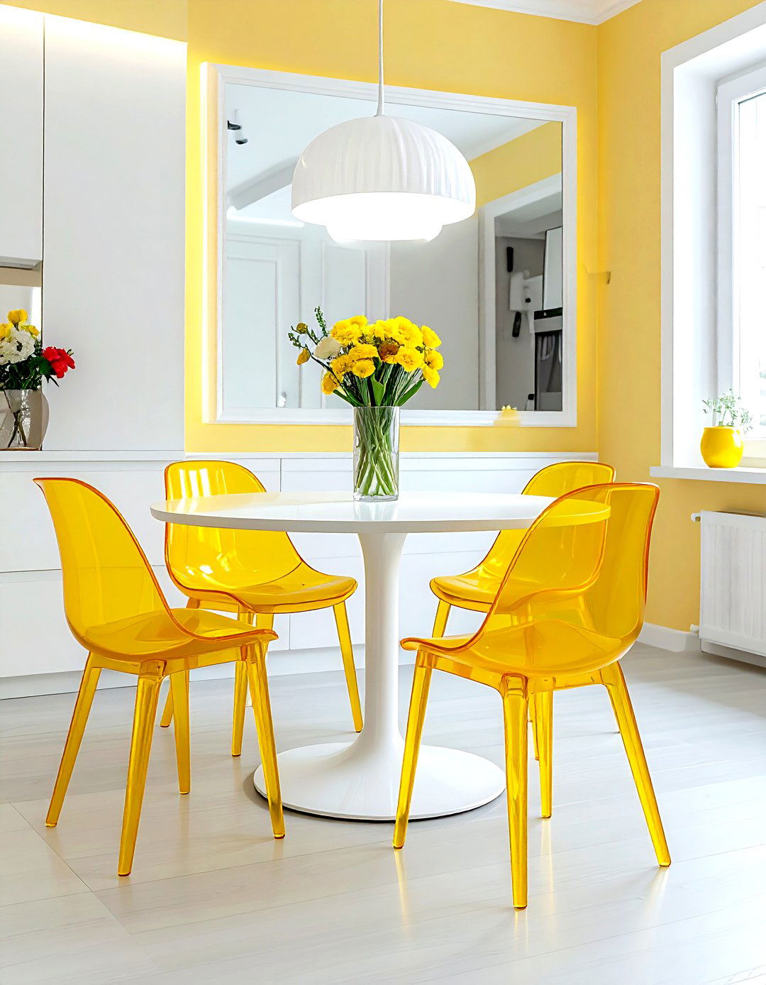 Small yellow and white dining room - 30 yellow and white dining room ideas