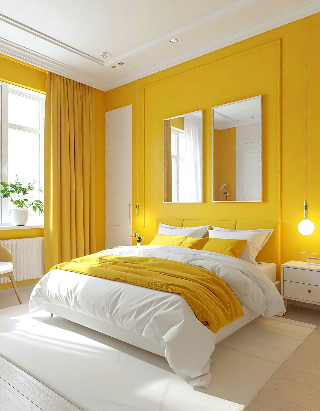 Small yellow bedroom - 30 yellow and white bedroom ideas