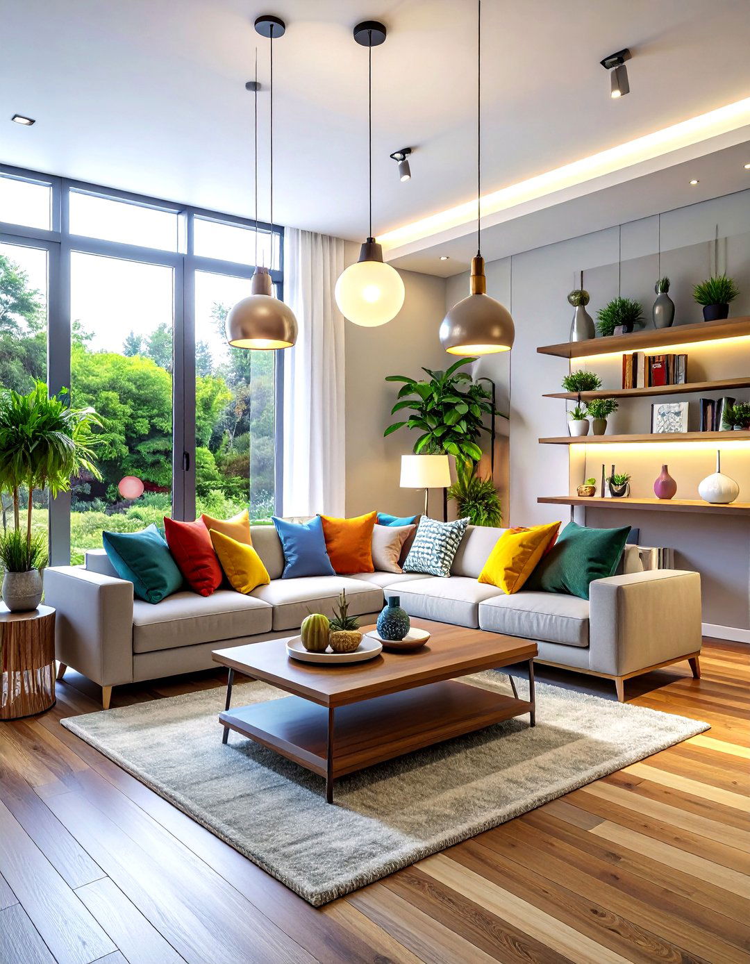 Smart Bulb - 30 living room ambient lighting ideas