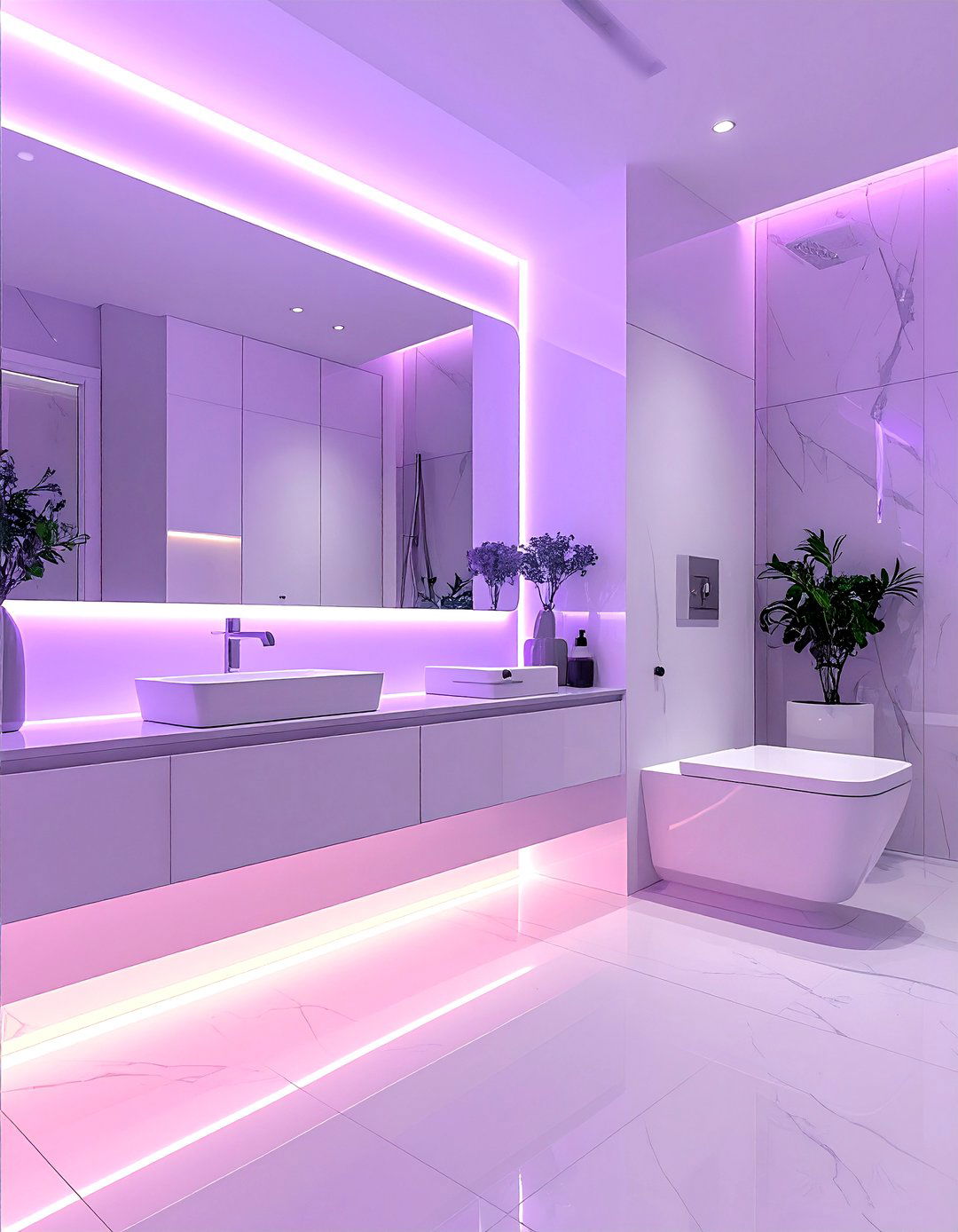 Smart Lighting System - 30 bathroom ambient lighting ideas