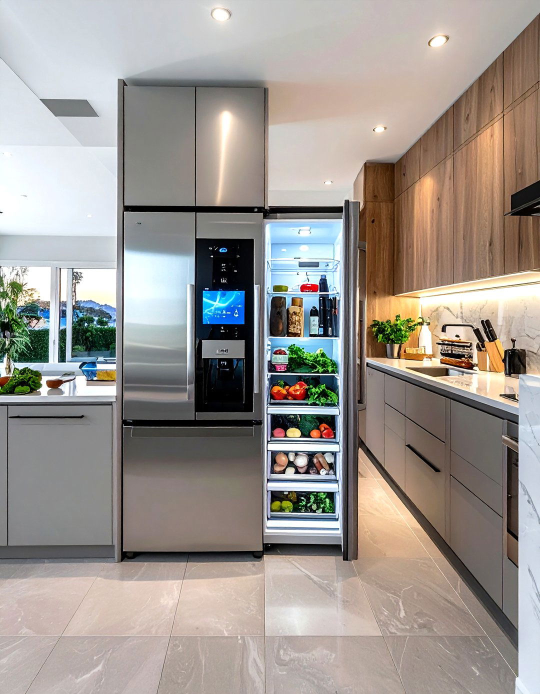 Smart Refrigerator Auto Open - 30 touchless kitchen ideas