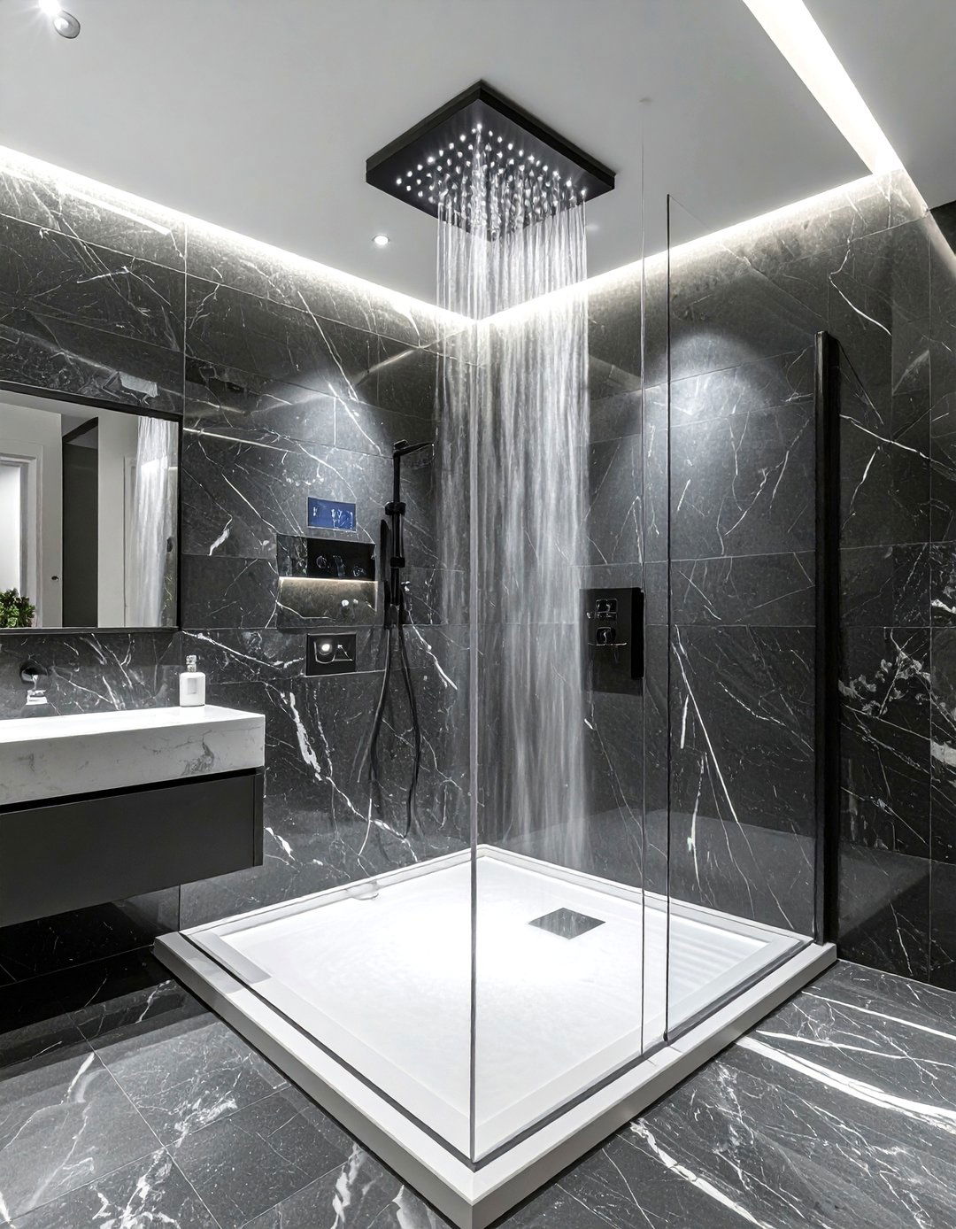 Smart Shower Panel - 30 water-saving bathroom ideas