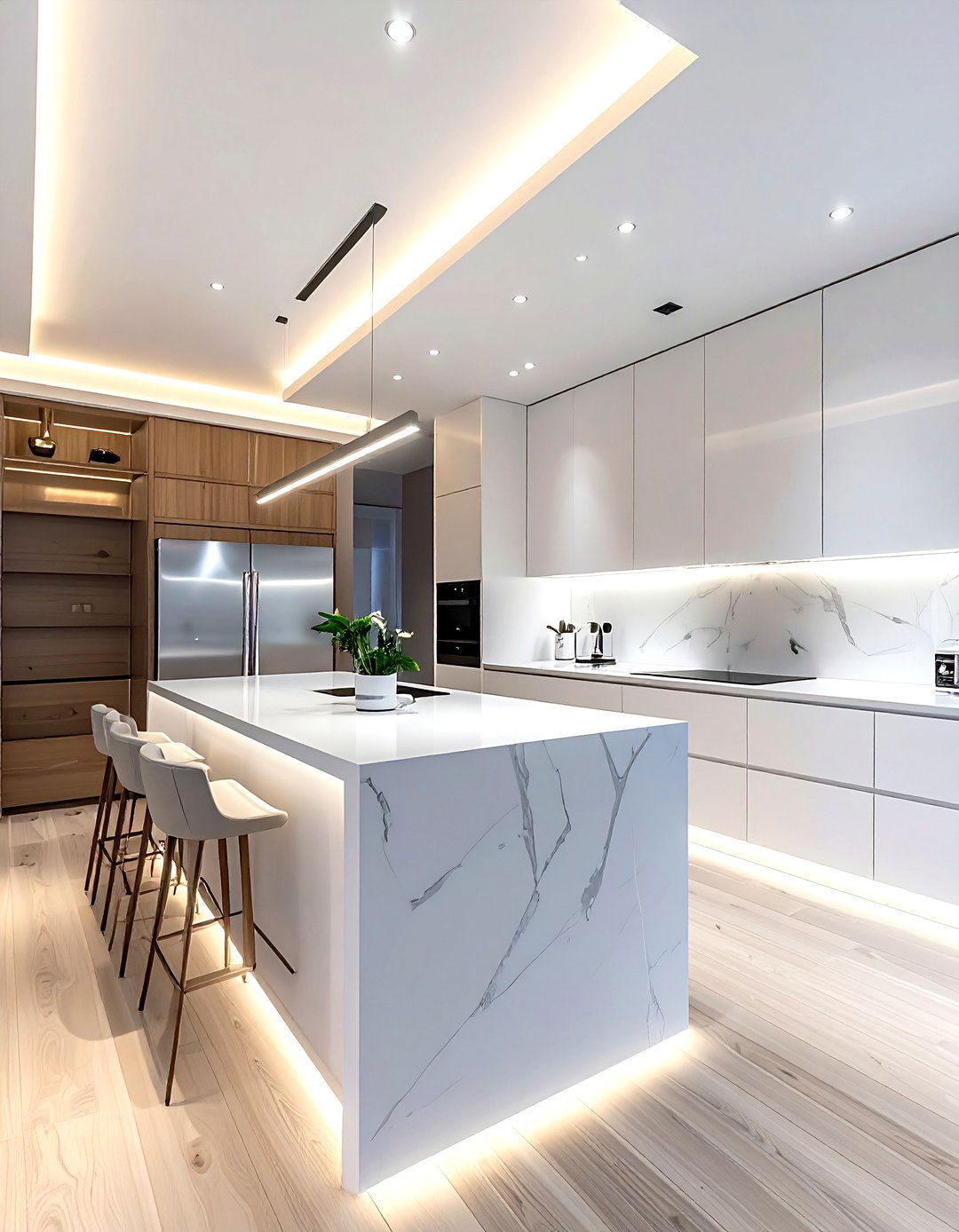Smart controlled kitchen lighting - 30 kitchen recessed lighting ideas
