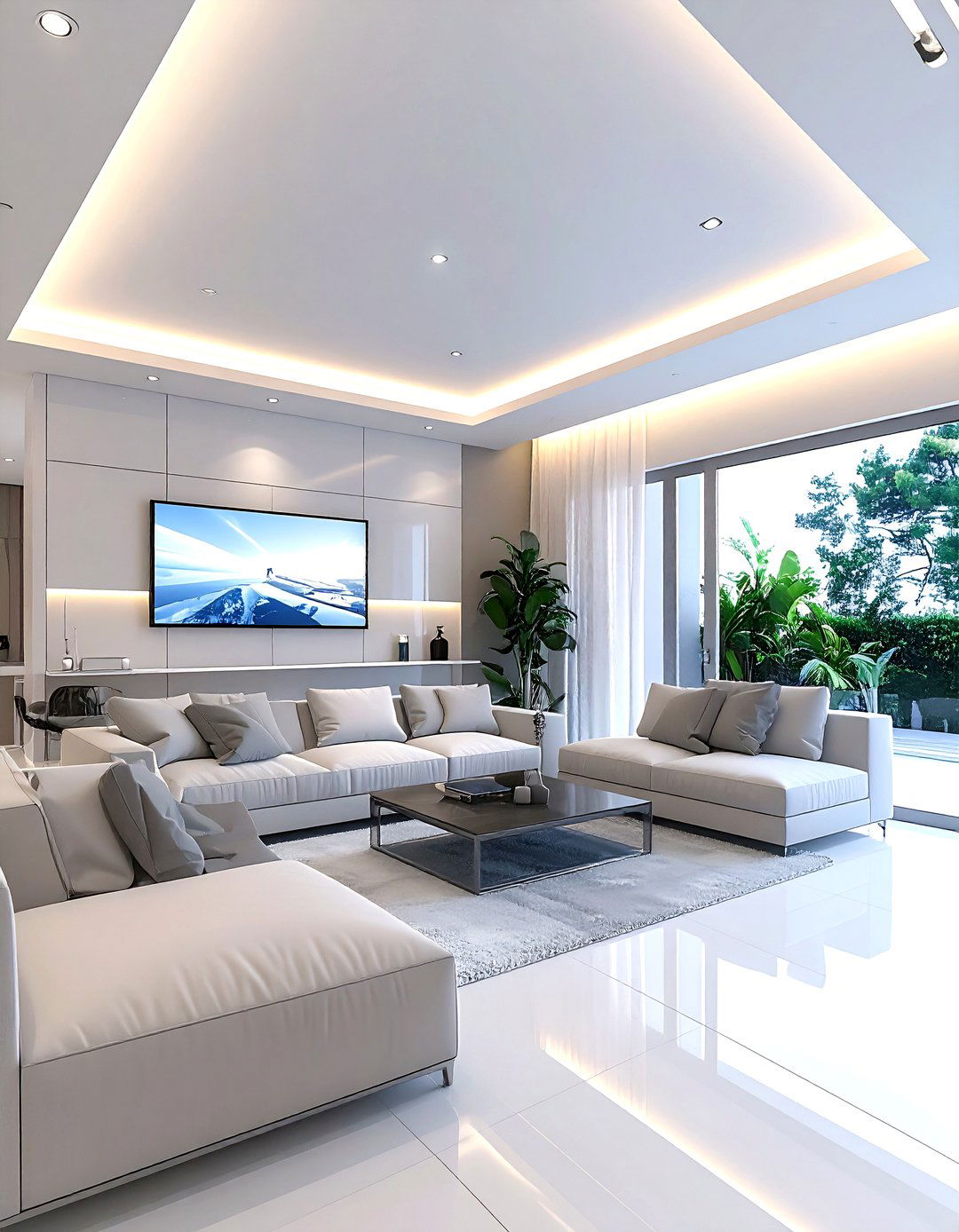 Smart home lighting - 30 living room hosting ideas