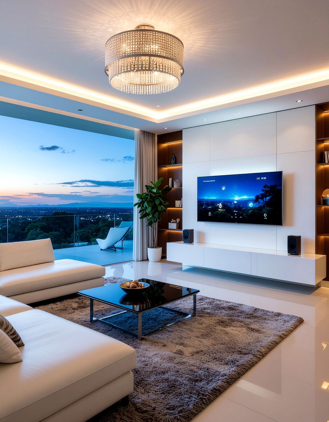 Smart home technology integration - 30 new construction living room ideas