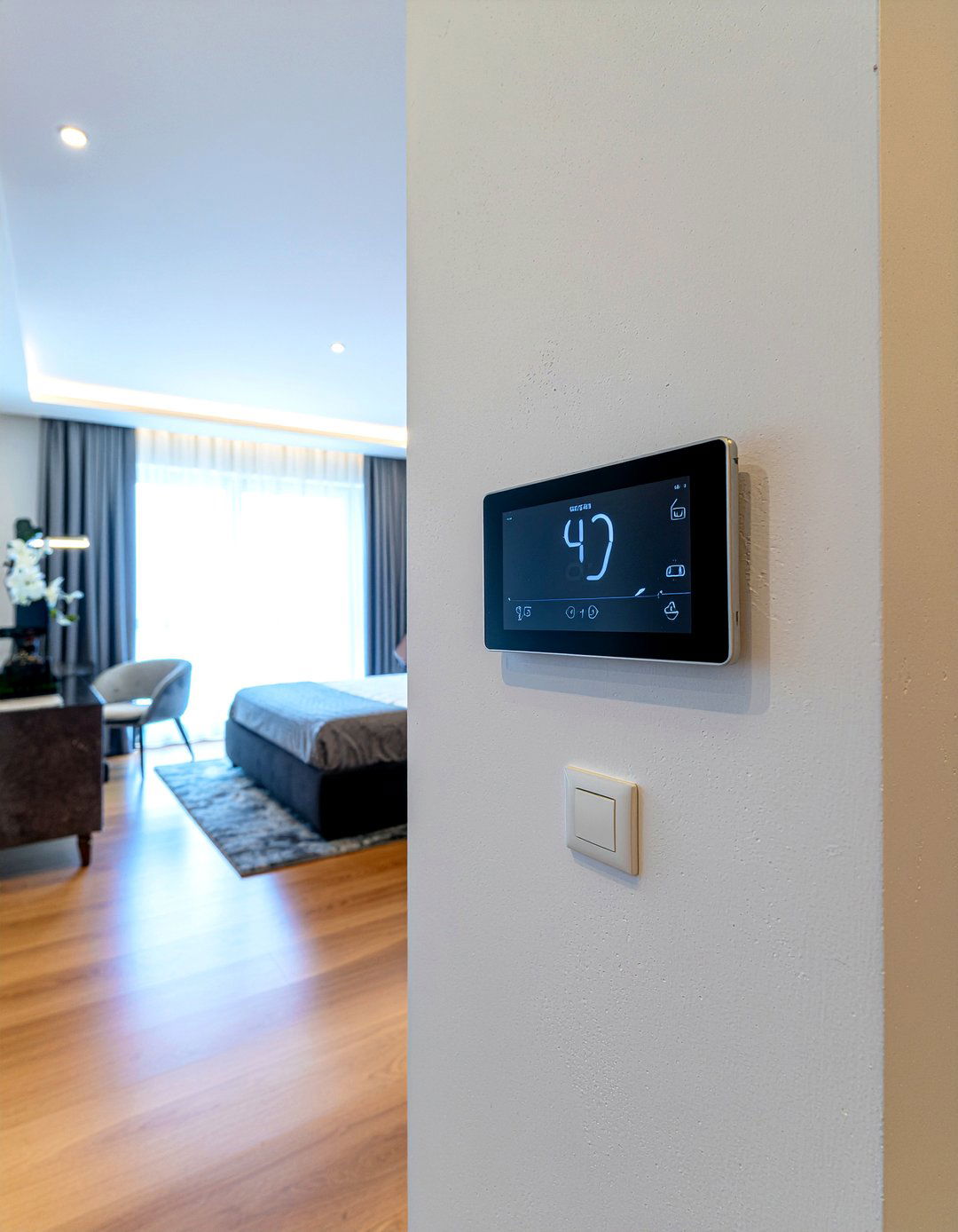 Smart thermostat control - 30 better sleep bedroom ideas