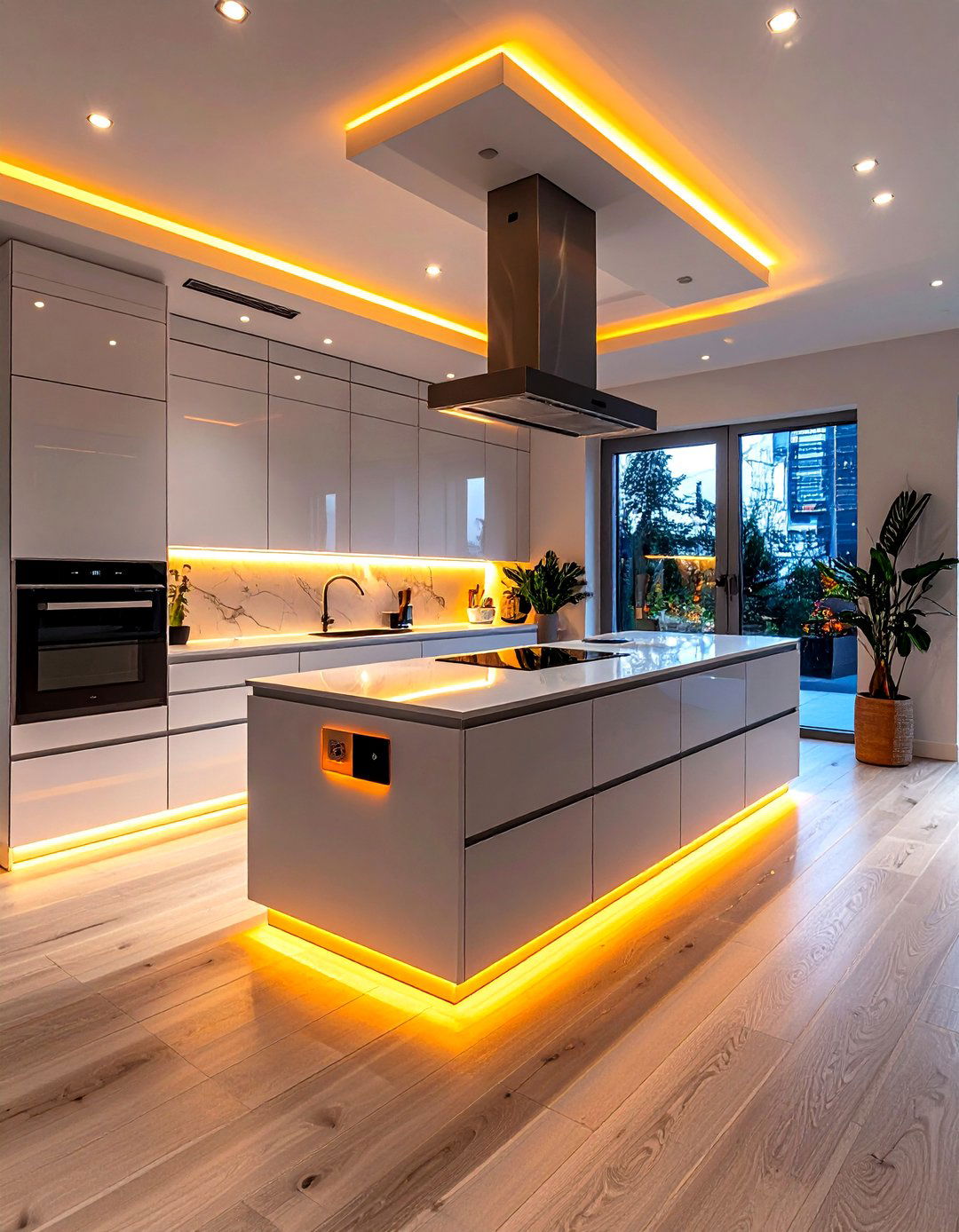 Smart voice controlled lighting - 30 kitchen LED lighting ideas