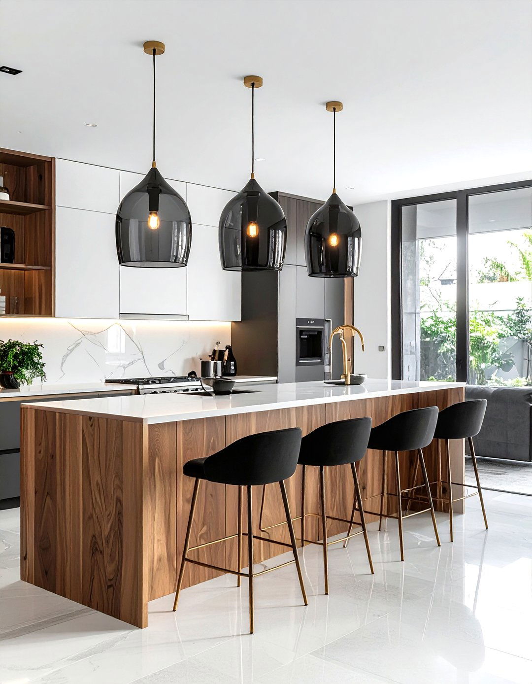 Smoke Glass Pendant Light - 30 pendant light ideas