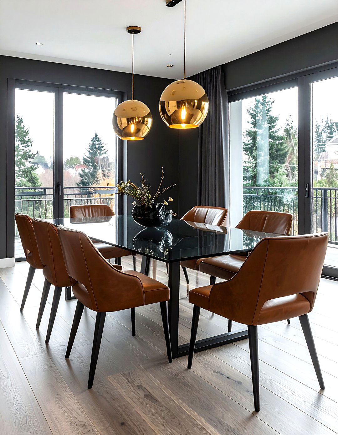 Smoked Glass Dining Set - 30 glass dining room ideas