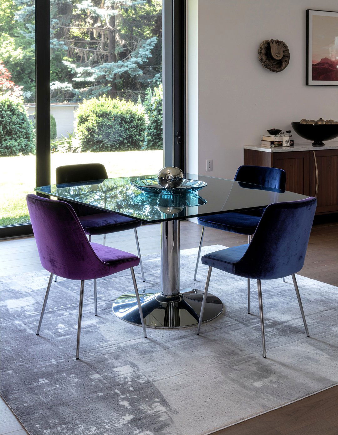 Smoked Glass Dining Table - 30 retro dining room ideas