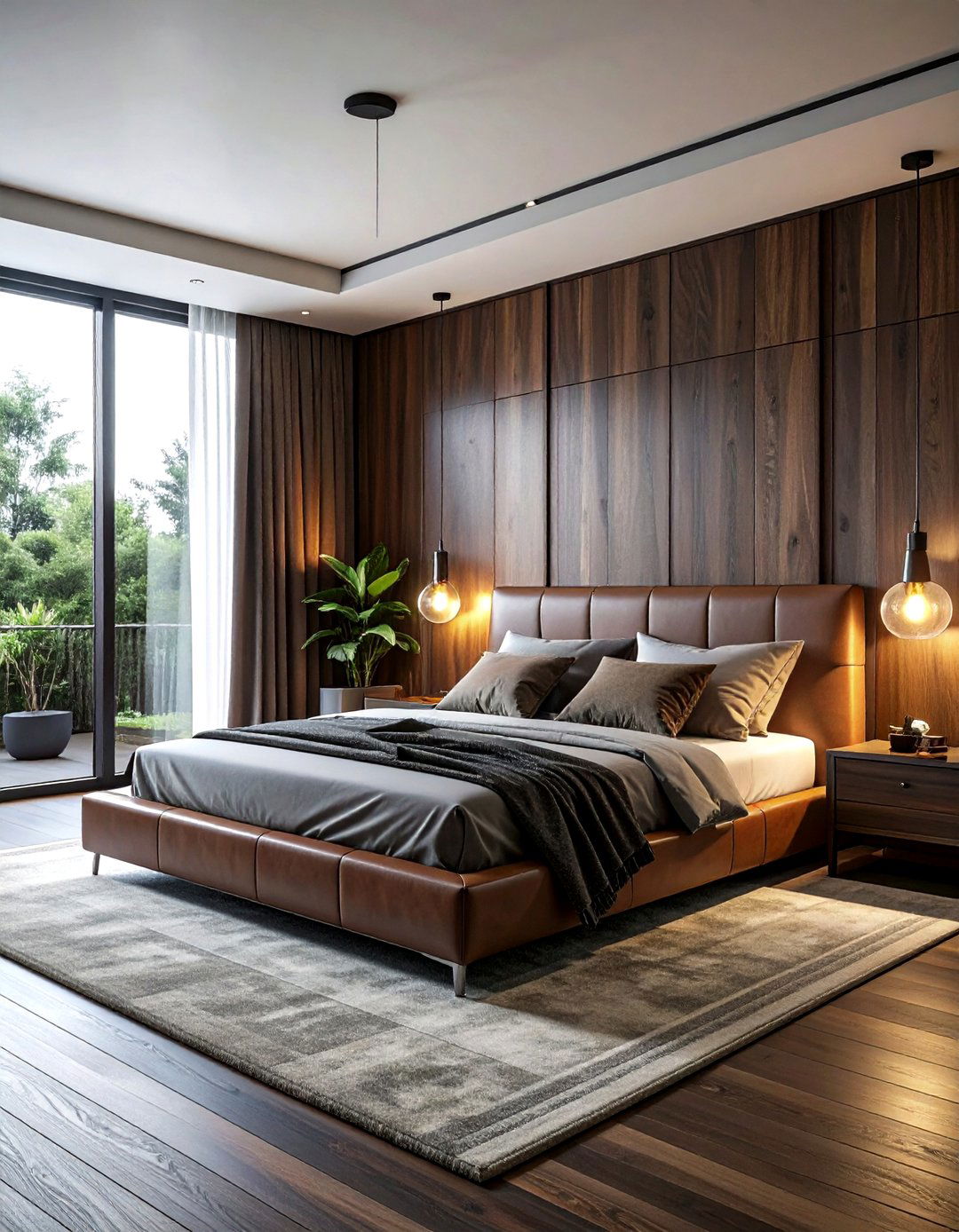 Smoked Glass Light - 30 bedroom pendant lighting ideas