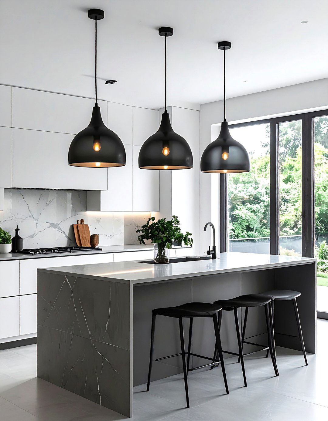 Smoked Glass Pendant Light - 30 pendant light kitchen ideas
