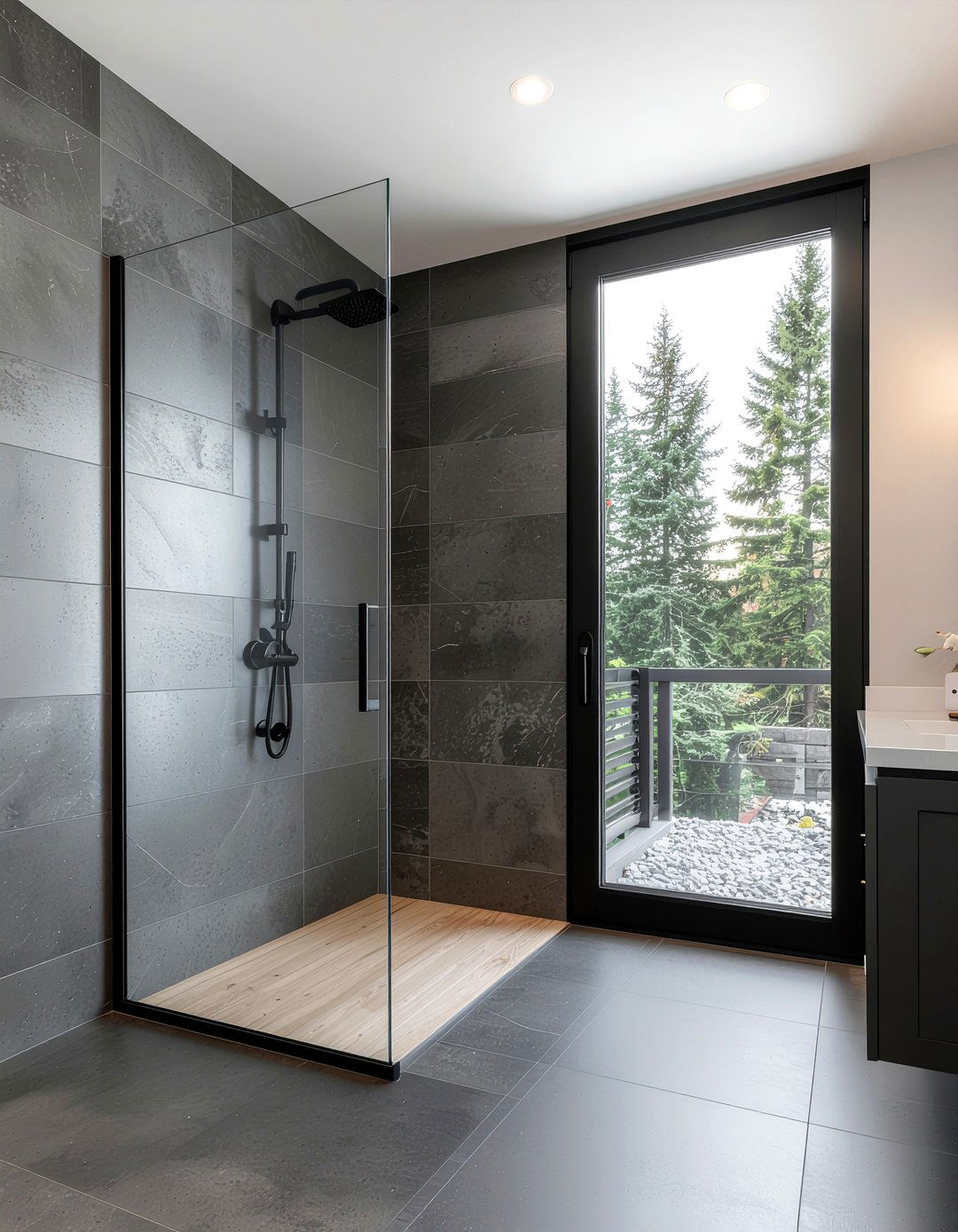 Smoked Glass Shower Door - 30 bathroom glass door ideas