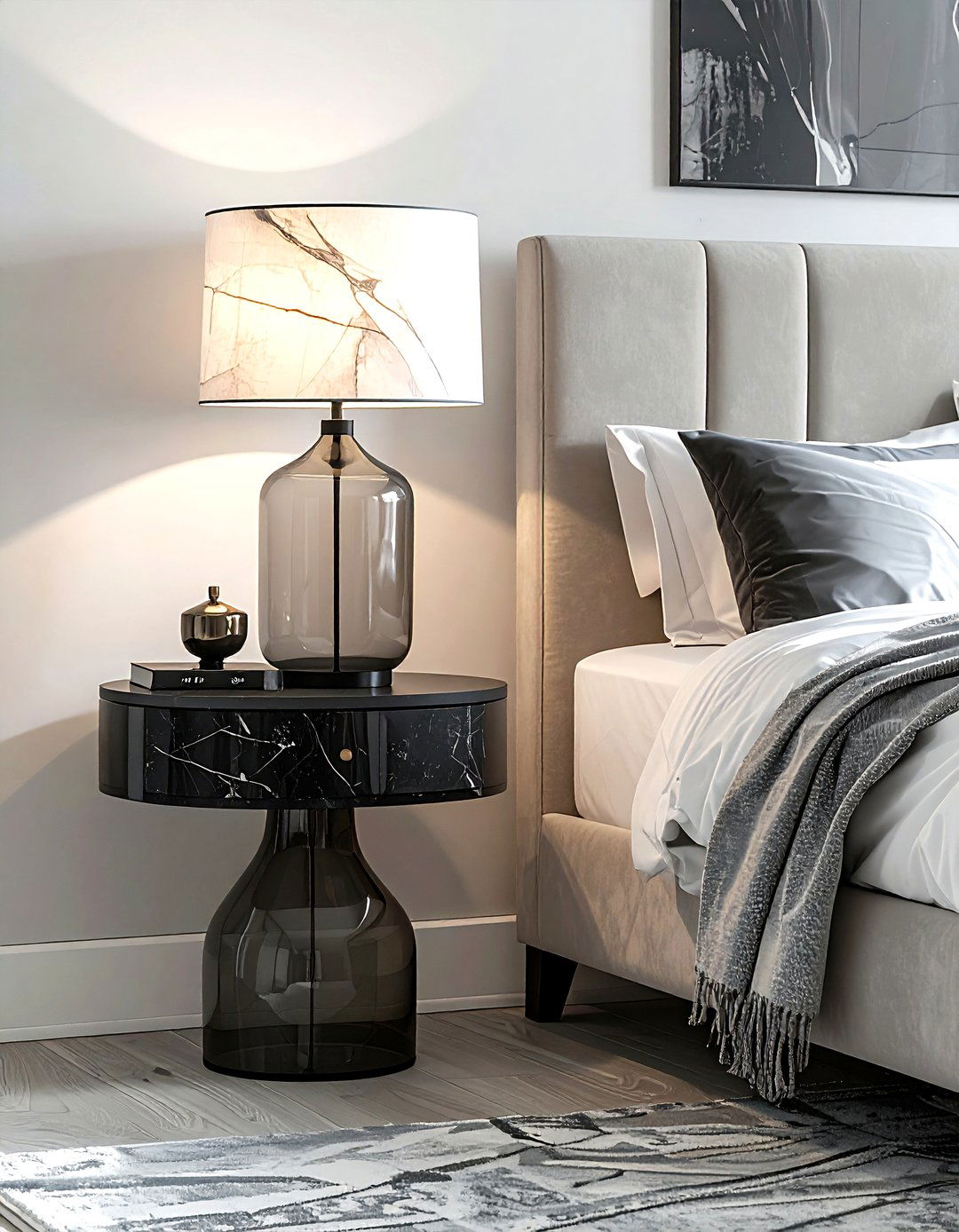 Smoked Glass Table Lamp - 30 modern lamp ideas